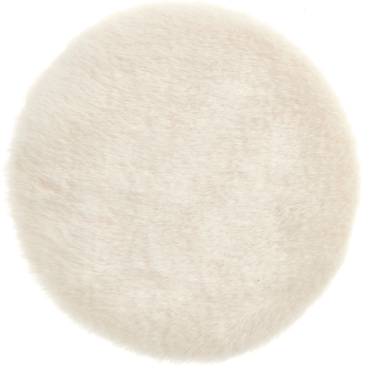 Miniatur Teppich rund, Ø 12cm, von Rico Design in Creme. Perfekt für Puppenhäuser oder als Dekoration.