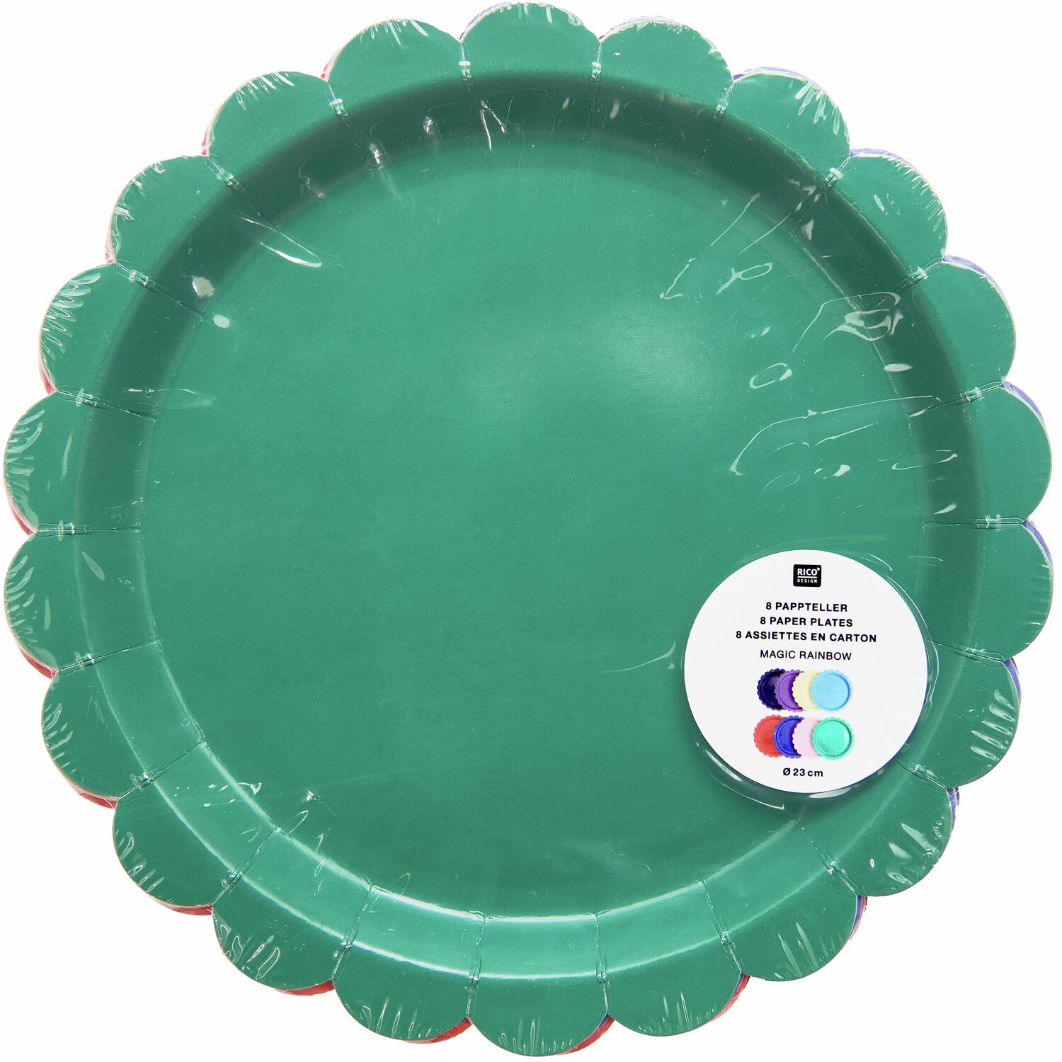 Pappteller Magic Rainbow 23cm 8 Stück von Rico Design