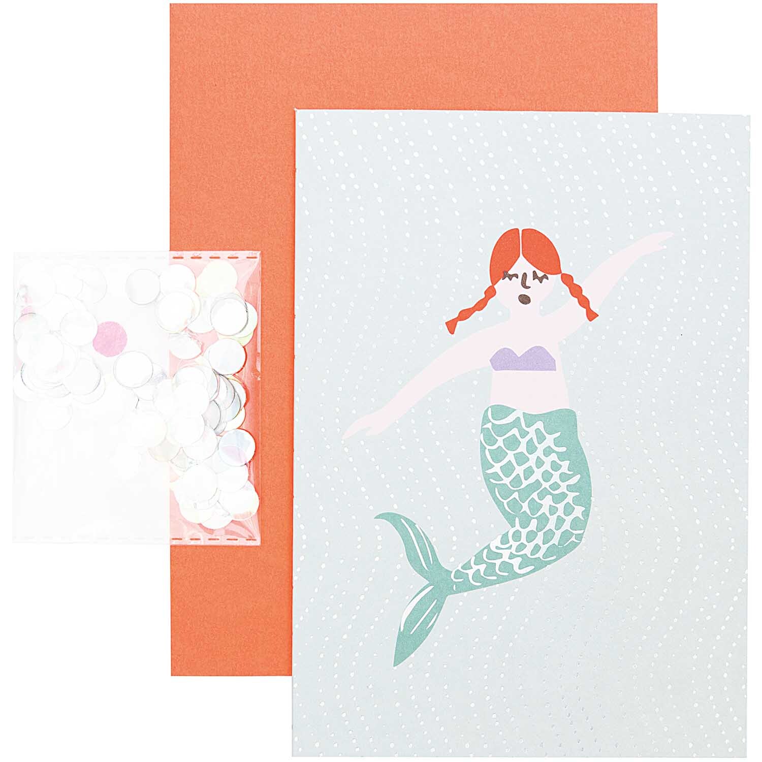 Paper Poetry Grußkartenset Mermaid Meerjungfrau von Rico Design