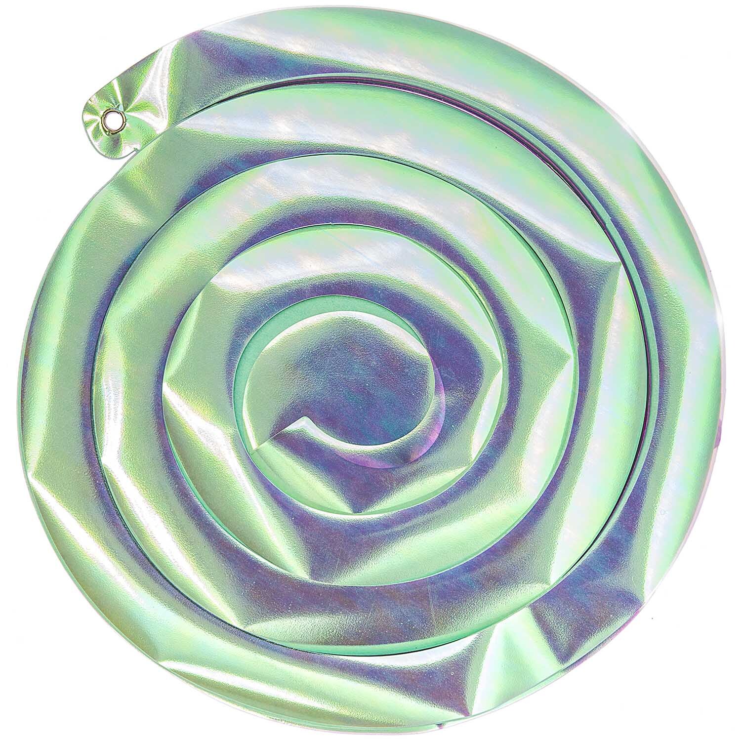Seidenpapierspiralen 2 Stück 36 Lagen in schimmerndem Mint Mix von Rico Design, spiralförmig angeordnet.