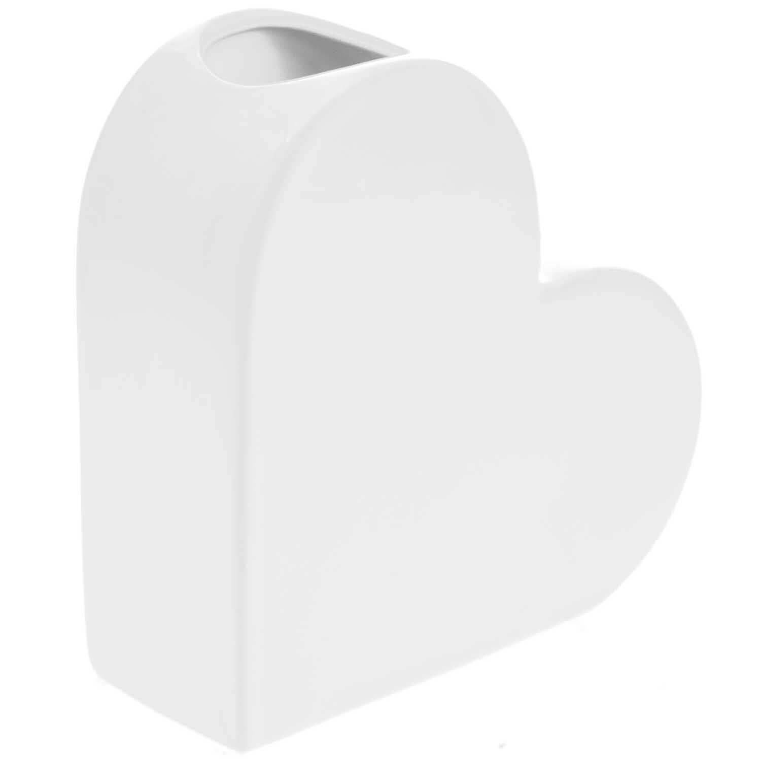 Keramik Vase Herz groß 16x6x16cm Farbe Weiß von Rico Design Keramik Vase Herz groß 16x6x16cm in Herzform, ideal für Blumenarrangements, von Rico Design.