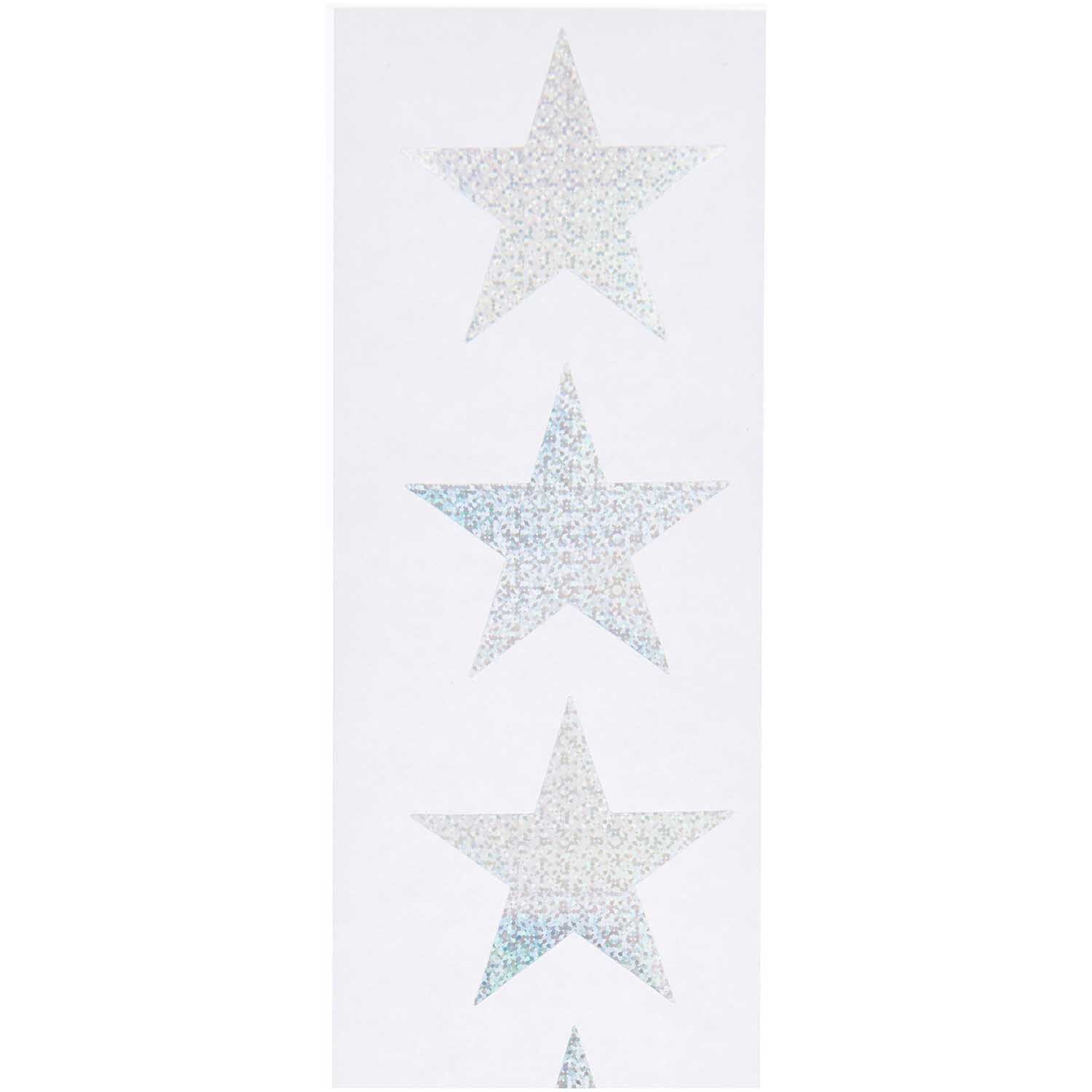 Paper Poetry Sticker Sterne 5cm 120 Stück auf der Rolle Hot Foil Farbe Silber-Holographisch von Rico Design Paper Poetry Sticker Sterne 5cm, 120 Stück auf Rolle, silber-holographisch, von Rico Design.
