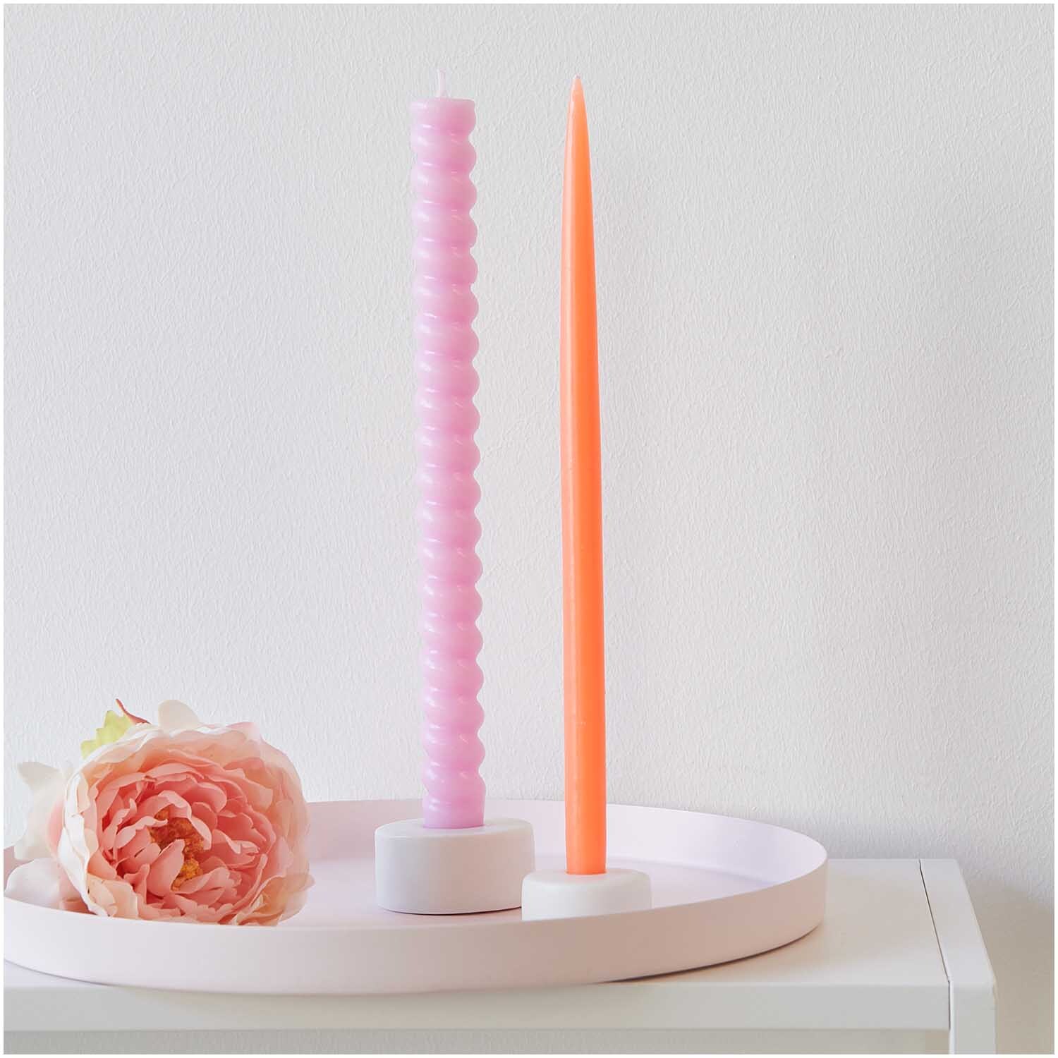 Keramikkerzenhalter 4,5x2,25cm Farbe Weiß von Rico Design