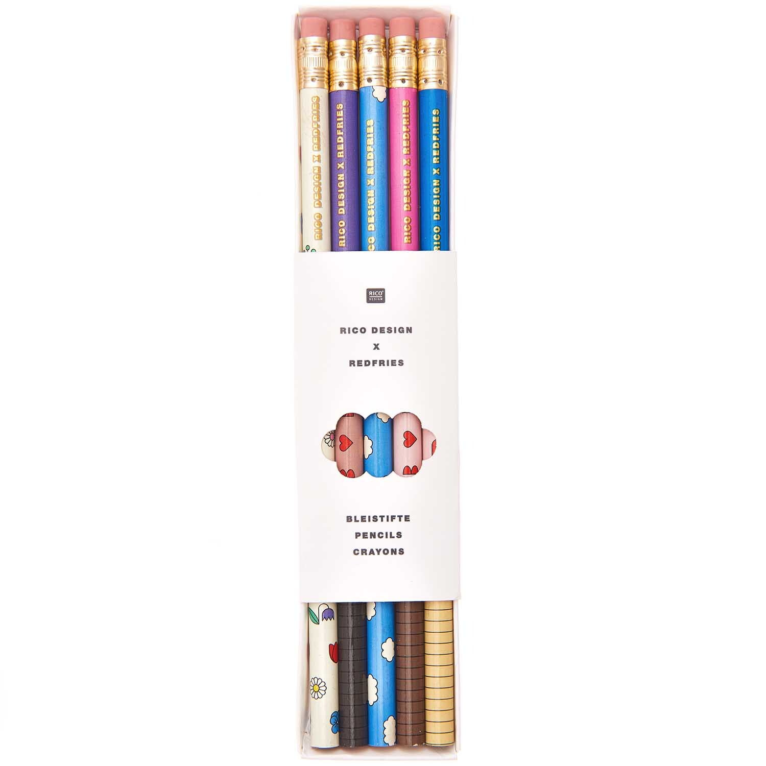 Rico Design x Redfries Bleistifte Eye Candy 5er-Set von Rico Design