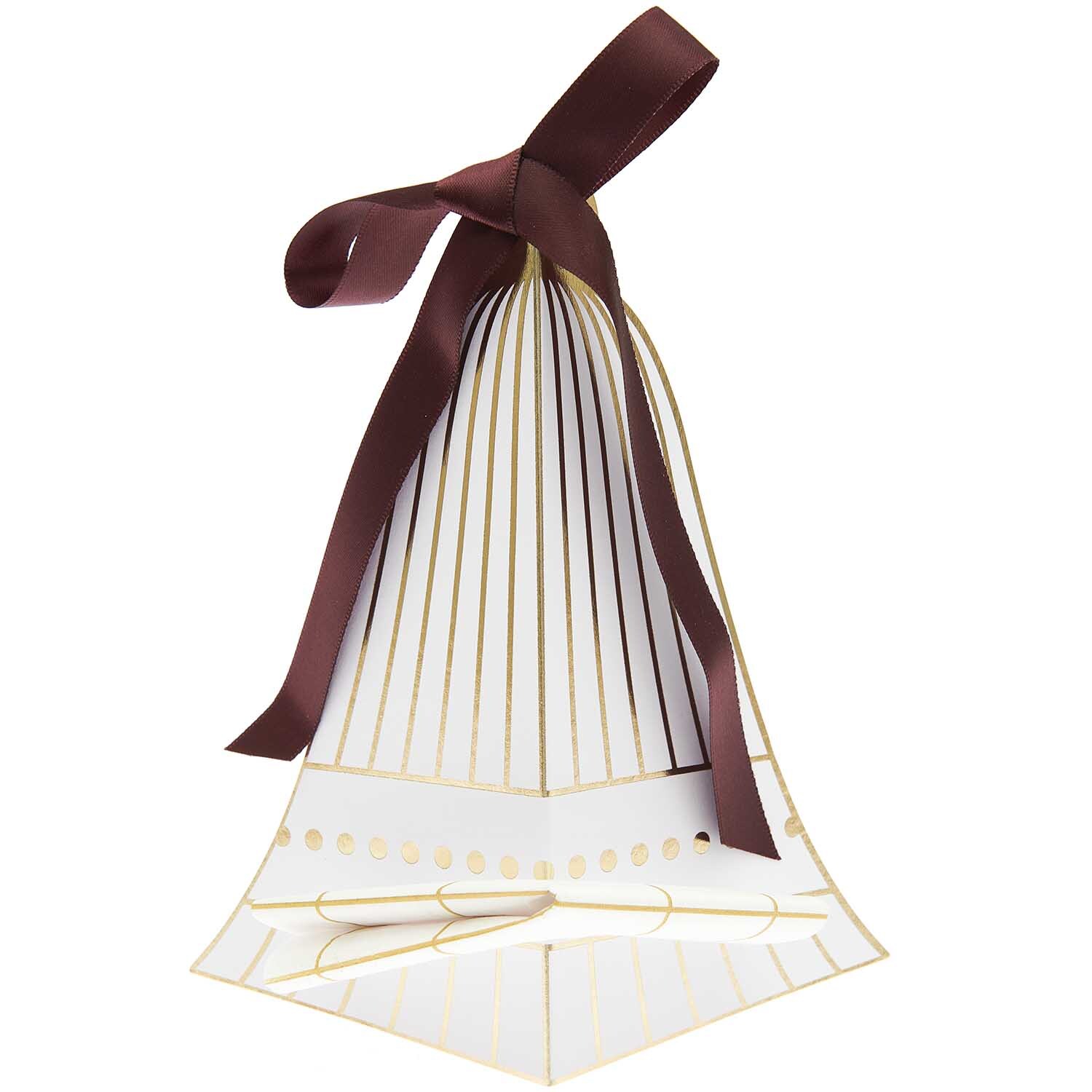 Paper Poetry Serviettenhalter Glocke 18,3x17cm 6 Stück von Rico Design Paper Poetry Serviettenhalter Glocke mit goldenen Akzenten und brauner Schleife, 18,3x17cm, 6 Stück von Rico Design.