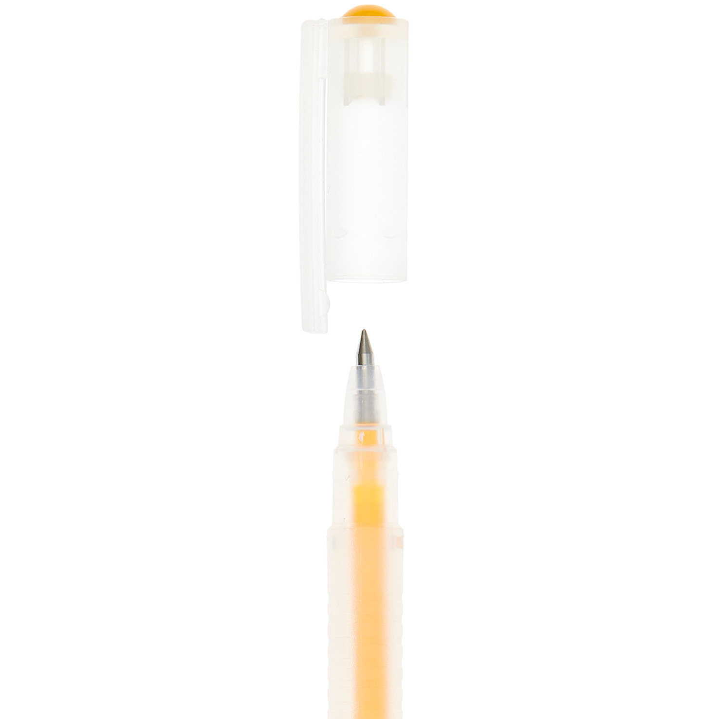 Gel pen Basic 0.5mm colour Yellow from Rico Design Gelstift Basic 0,5mm in transparentem Design mit gelber Mine, ideal für präzises Schreiben.
