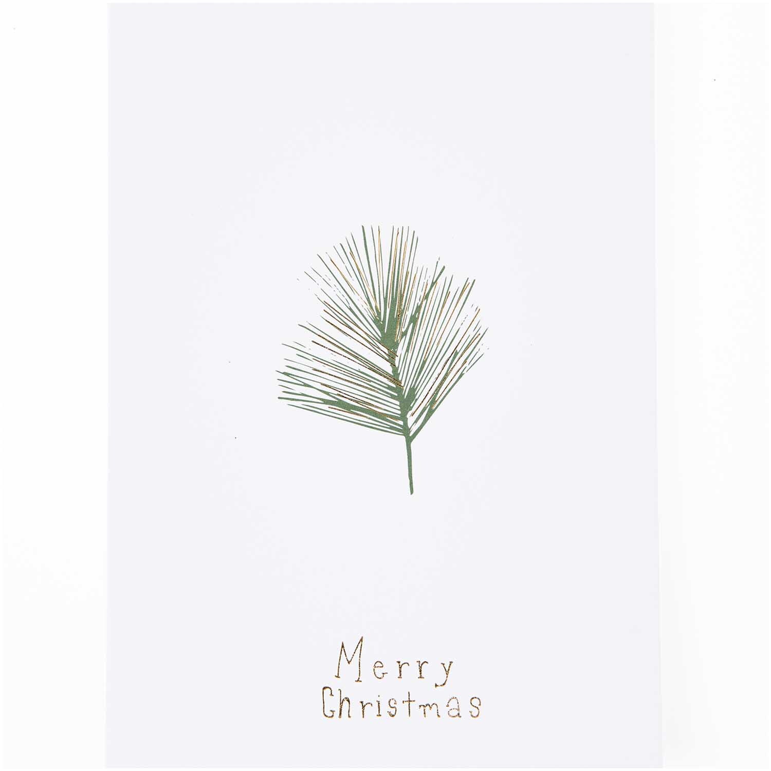 Paper Poetry Postkartenblock Nostalgic Christmas classic 12,5x17,6cm von Rico Design Paper Poetry Postkartenblock Nostalgic Christmas classic zeigt einen Tannenzweig mit "Merry Christmas"-Schriftzug. Ideal für festliche Grüße.