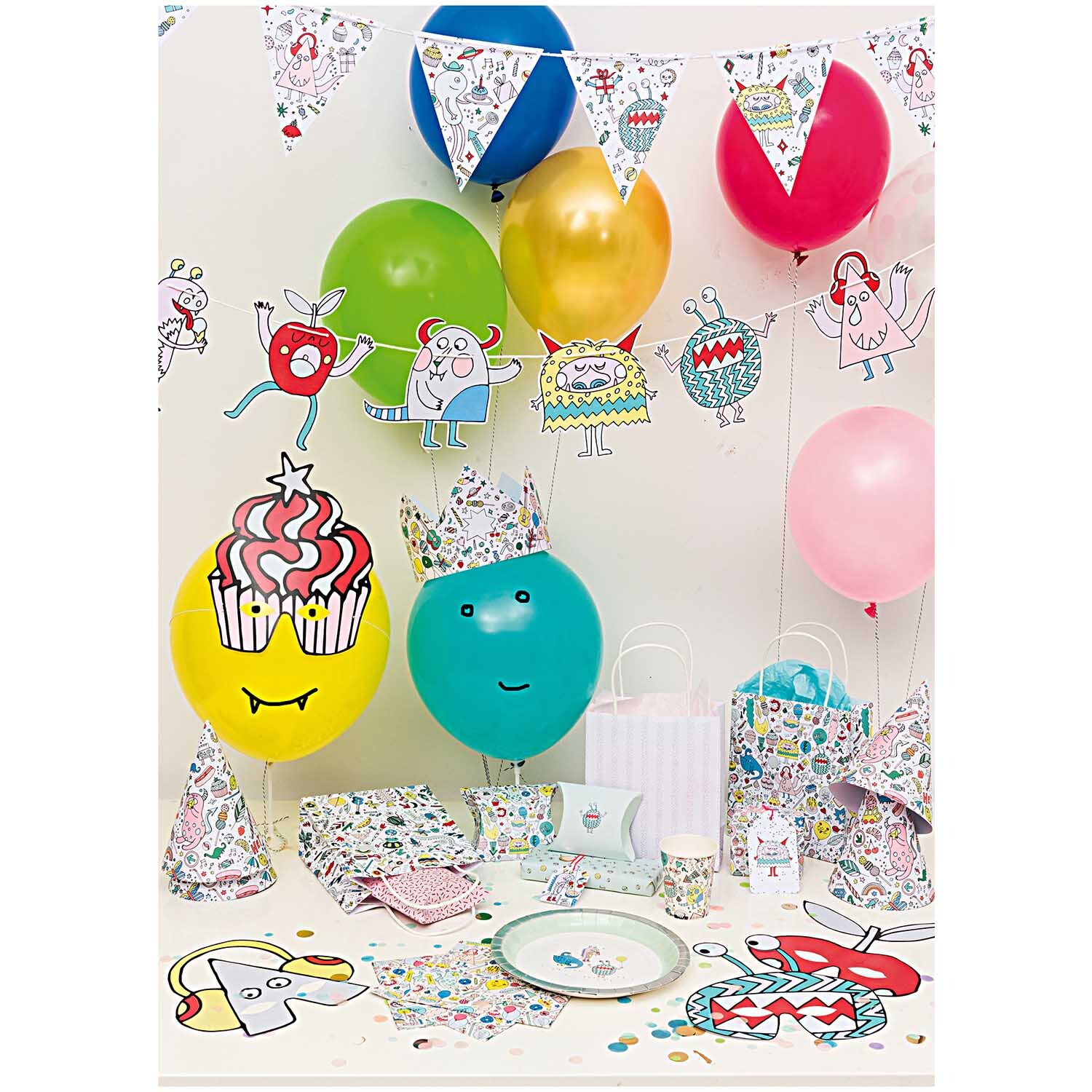 Luftballon Mix mehrfarbig 30cm 12 Stück von Rico Design Luftballon Mix mehrfarbig 30cm 12 Stück: Bunte Partydekoration mit fröhlichen Motiven und Accessoires von Rico Design.