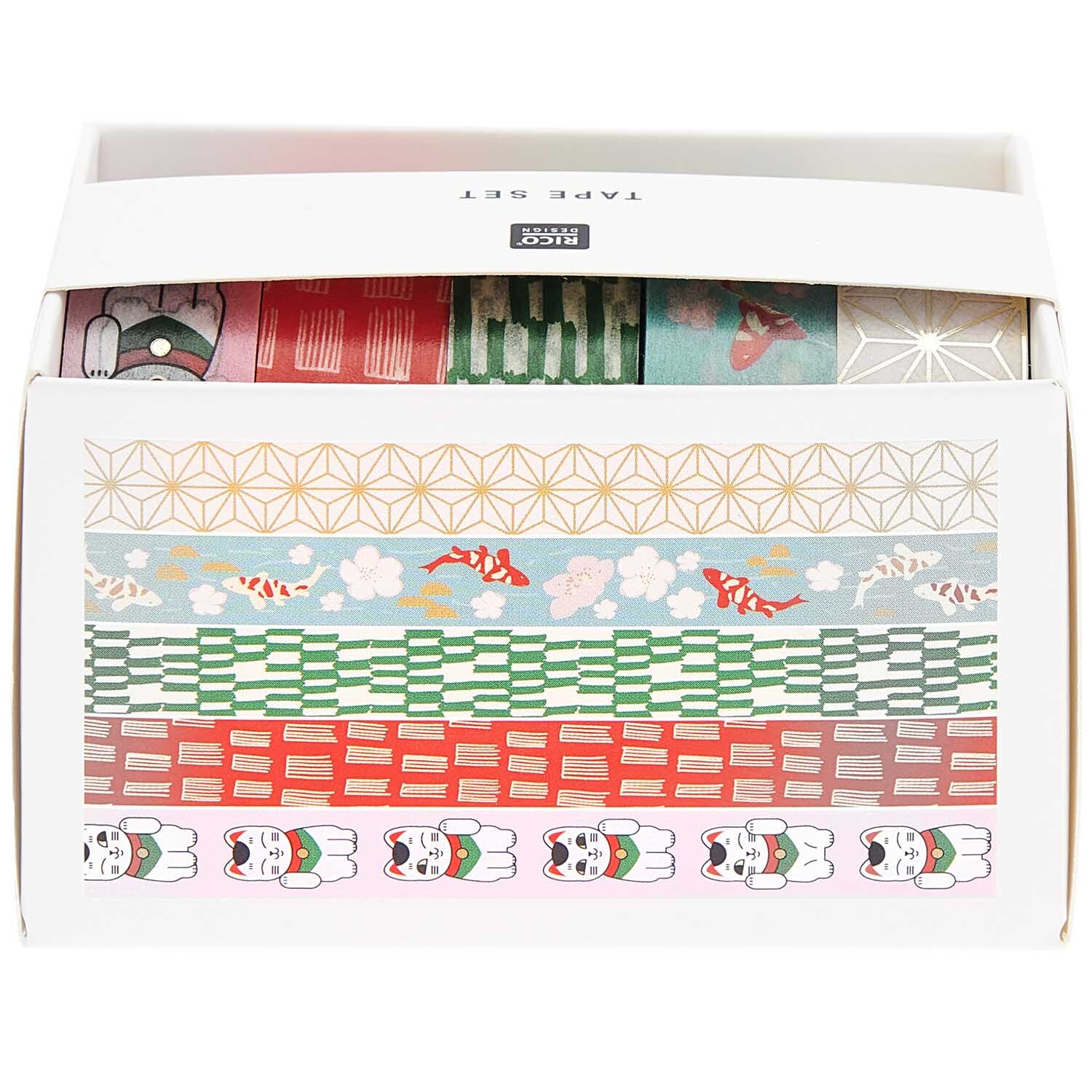 Paper Poetry Tape Set Jardin Japonais 5-teilig von Rico Design Paper Poetry Tape Set Jardin Japonais, 5-teilig, zeigt bunte Muster und Designs von Rico Design. Ideal für kreative Projekte und Dekorationen.
