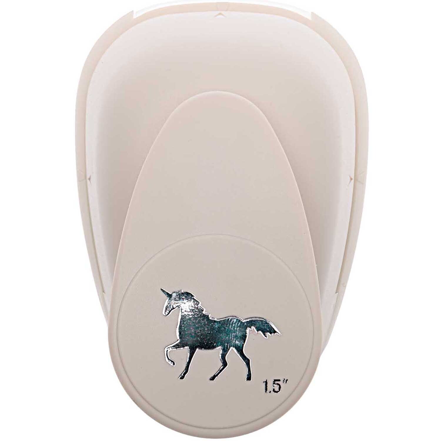 Paper Poetry Stanzer Einhorn L 3,8cm von Rico Design in Beige mit Einhorn-Motiv für kreative Bastelprojekte.