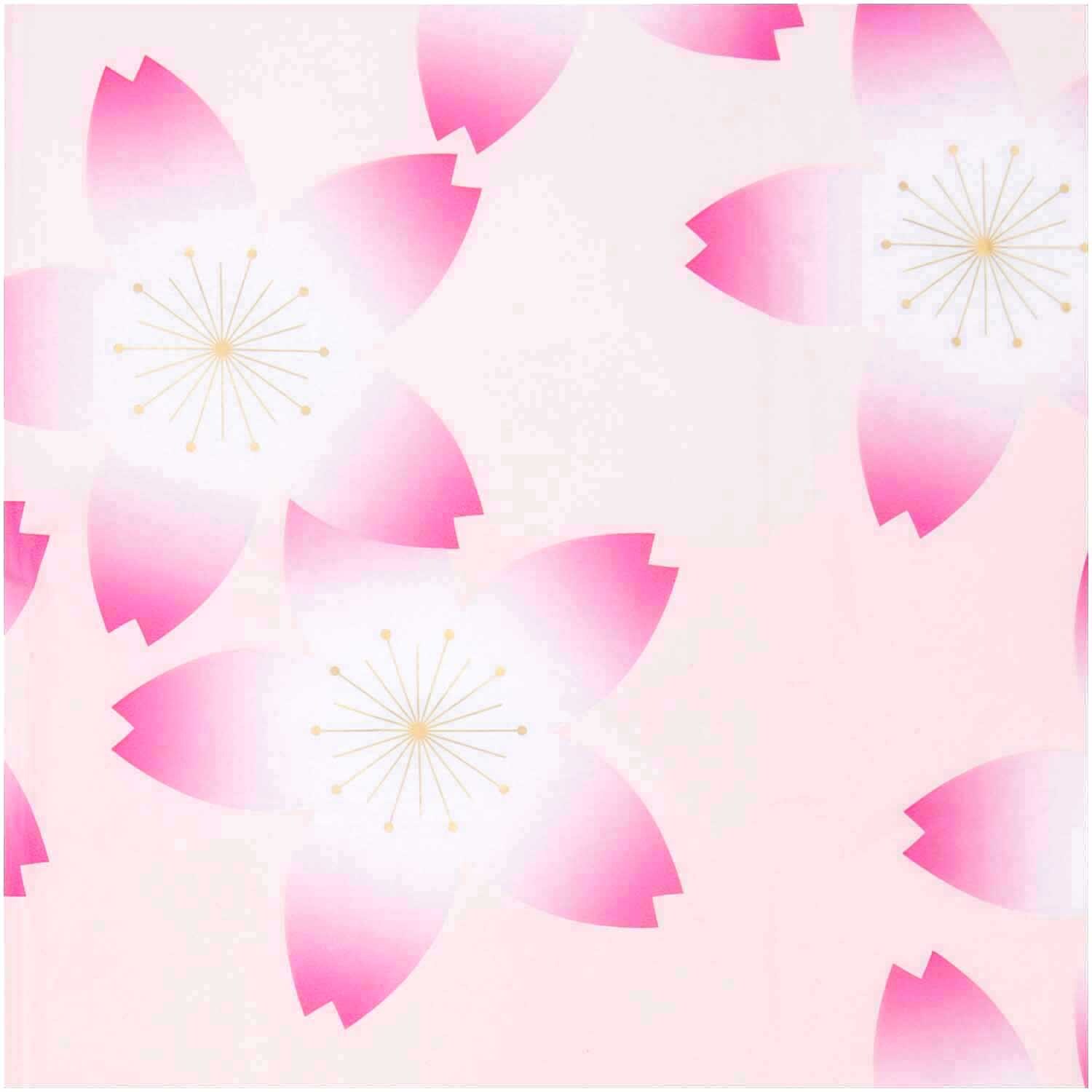 Paper Poetry Seidenpapier mit Kirschblütenmuster in Rosa, 50x70cm, 5 Bogen von Rico Design.
