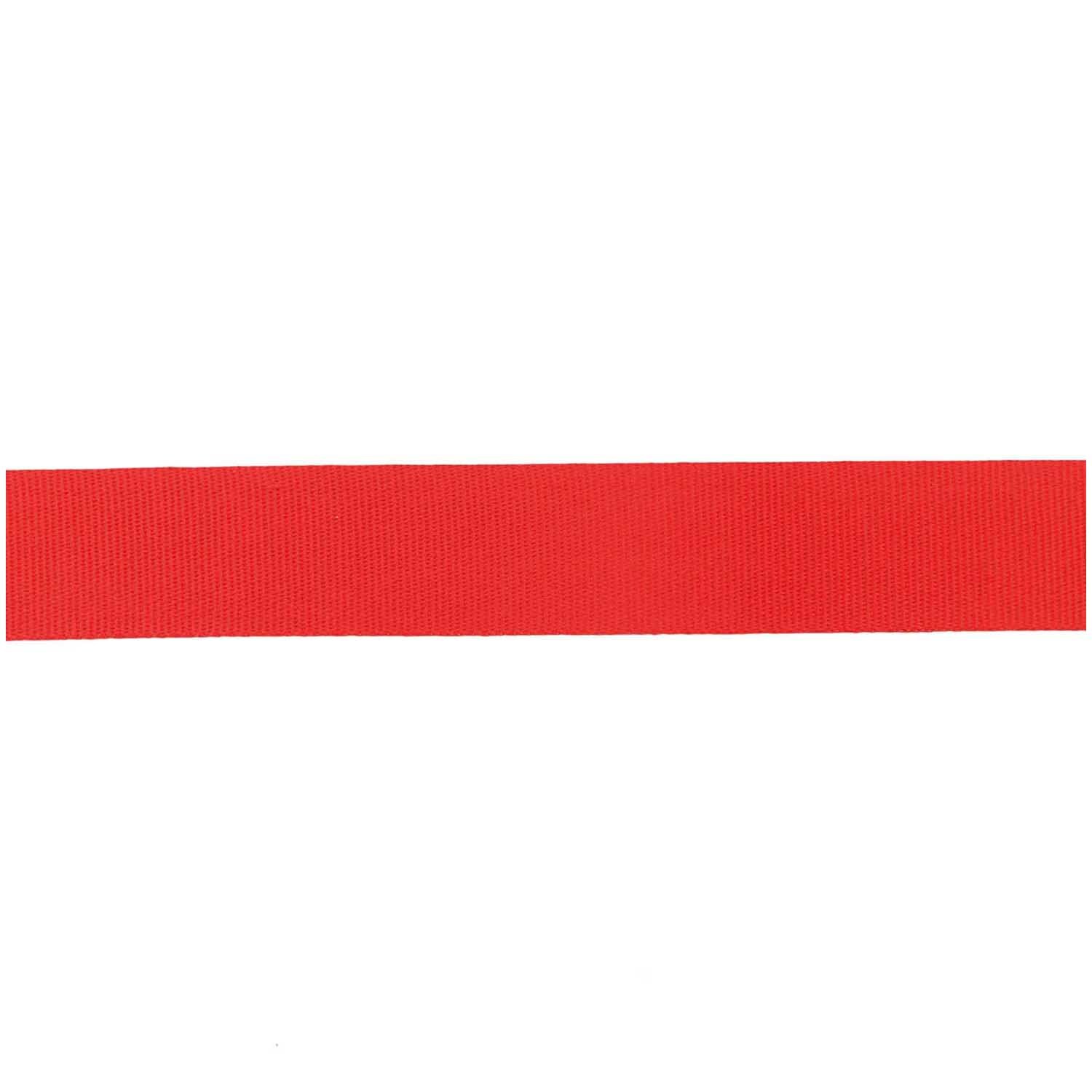 Paper Poetry Taftband in leuchtendem Rot, 16mm breit und 3m lang, von Rico Design, auf weißem Hintergrund.
