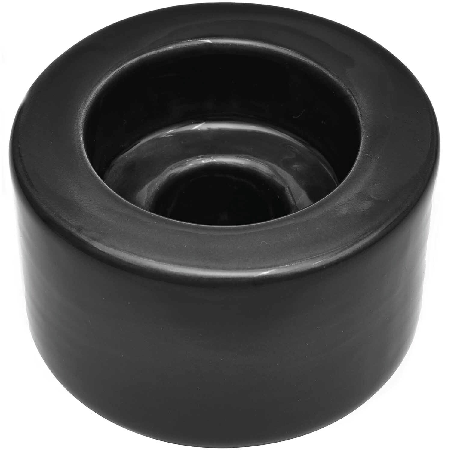 Keramikkerzenhalter multifunktional 7,5x6cm von Rico Design in elegantem Schwarz, ideal für stilvolle Dekorationen.