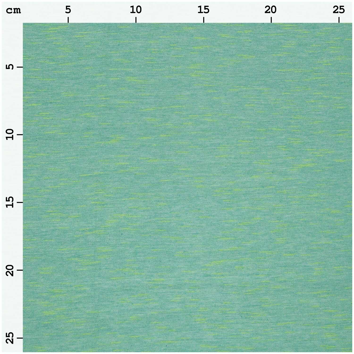 Stoffabschnitt Jersey türkis/neon grün 80x100cm von Rico Design