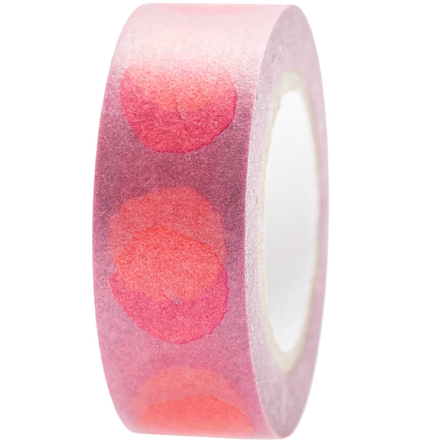 Paper Poetry Tape Crafted Nature Spots mit rosa Punkten, 1,5 cm breit, 10 m lang, von Rico Design.