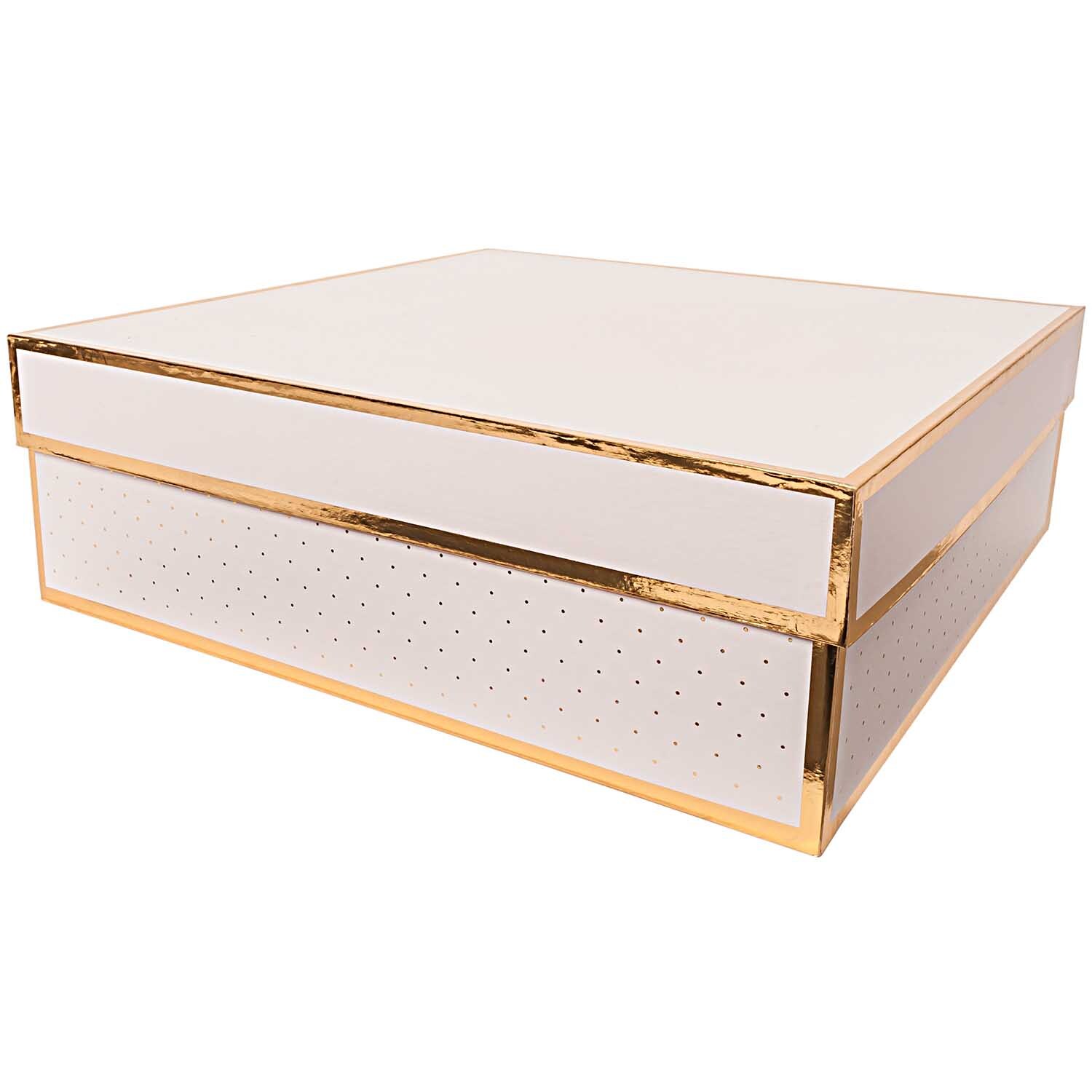 Paper Poetry Geschenkschachtel eckig rosa von Rico Design, elegante Box mit goldenen Akzenten. Ideal für stilvolle Geschenkverpackungen.