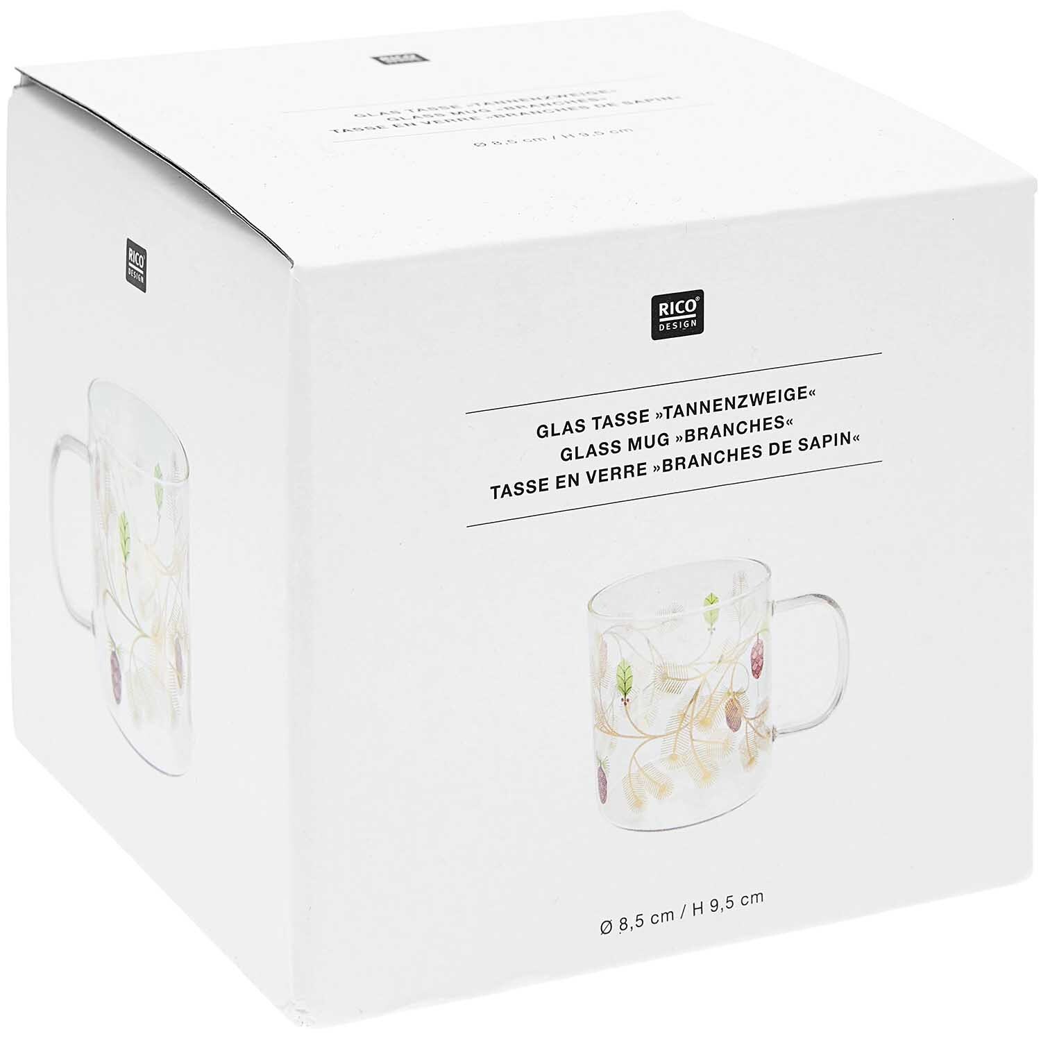 Glastasse Tannenzweig Ø8,5cm von Rico Design