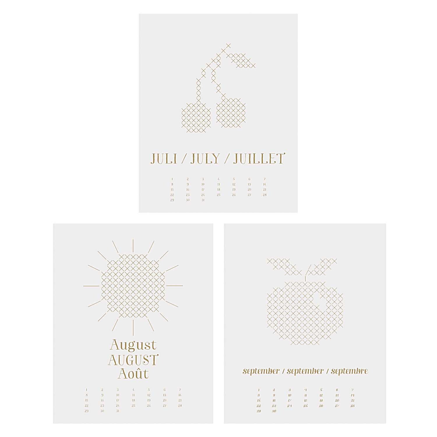 Kalender zum Besticken gold 16x20cm immerwährend von Rico Design Kalender zum Besticken gold 16x20cm immerwährend von Rico Design