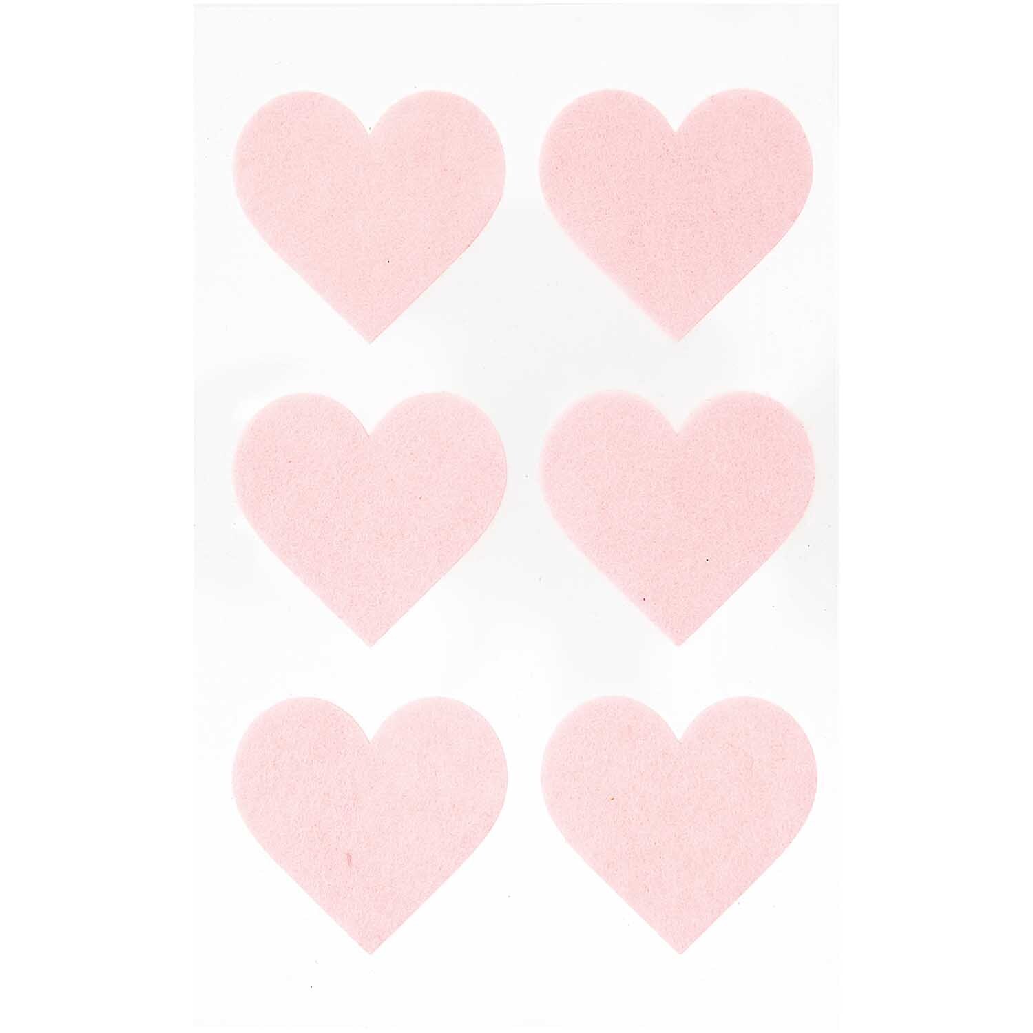 Paper Poetry Filzsticker Herzen groß 1 Blatt Farbe Rosa von Rico Design Paper Poetry Filzsticker Herzen groß 1 Blatt zeigt sechs große, rosa Filzherzen von Rico Design.