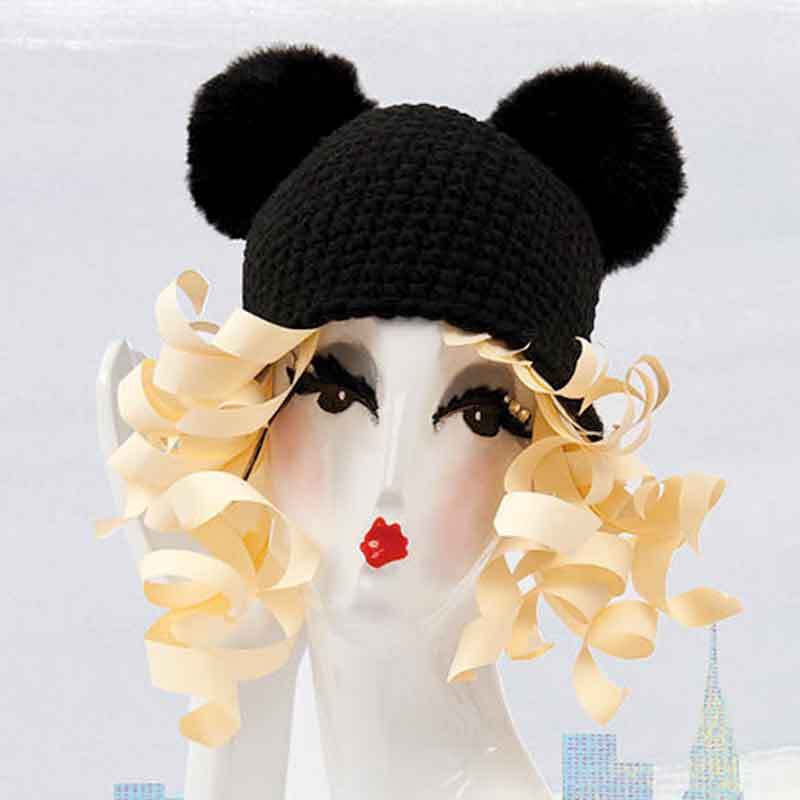 Faux fur bobble 13cm
