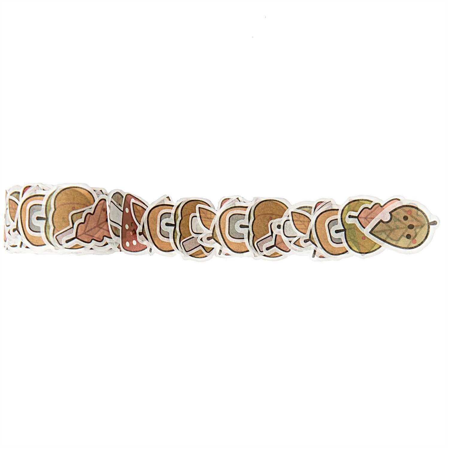 Washi Sticker Funny Fall 200 Stück von Rico Design Washi Sticker Funny Fall 200 Stück von Rico Design, zeigt herbstliche Motive in warmen Farben.