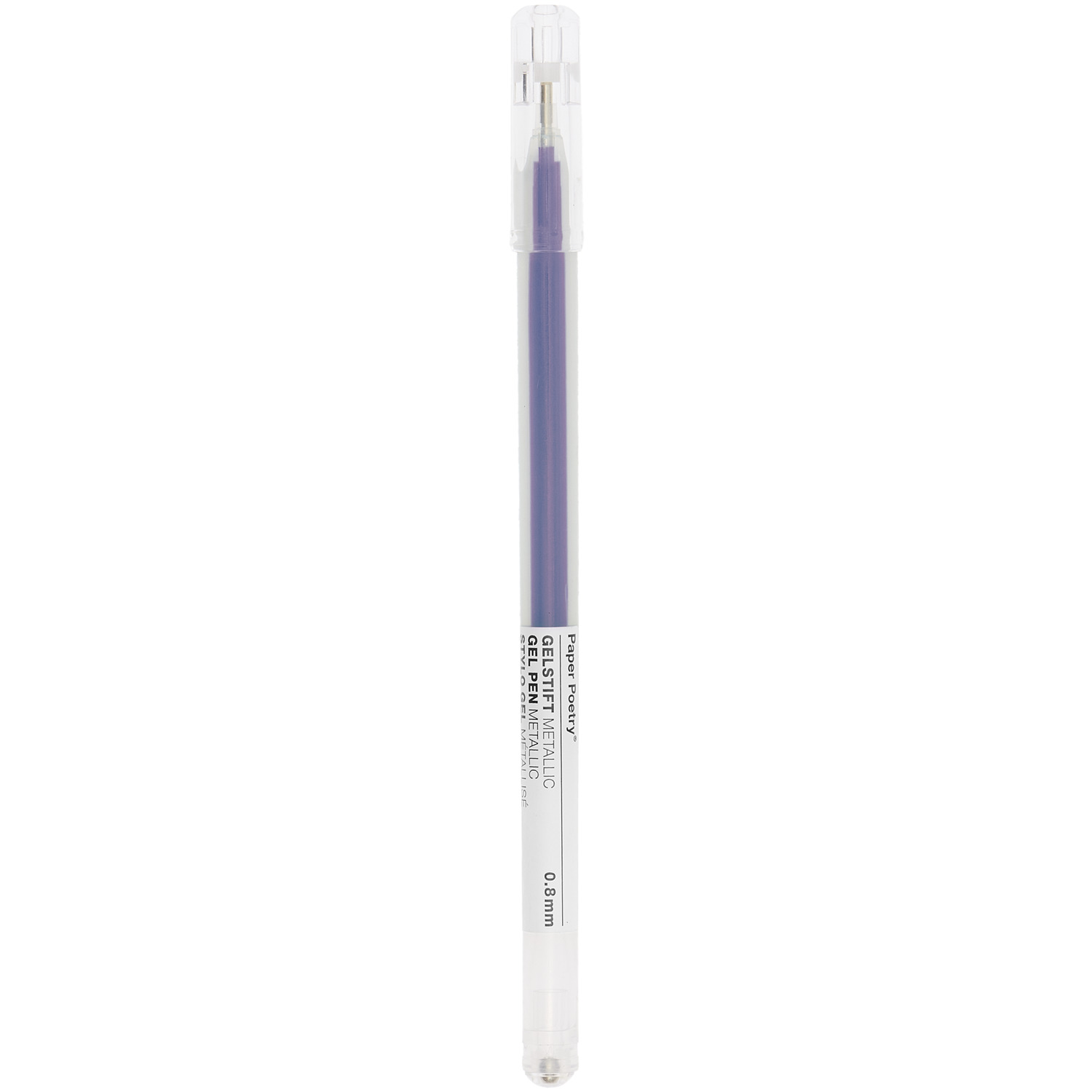 Metallic gel pen 0.8mm colour Purple from Rico Design Gelstift Metallic 0,8mm von Rico Design in lila, ideal für kreative Projekte und Dekorationen.