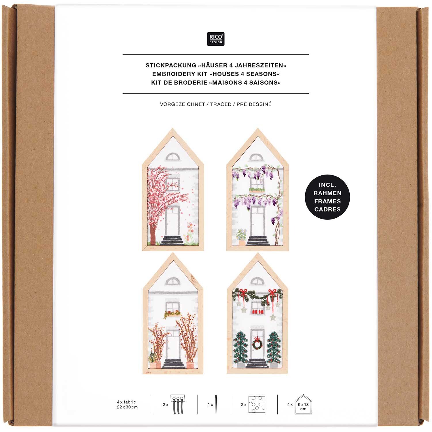 Kit de broderie maisons 4 saisons petit modèle 9x18cm from Rico Design