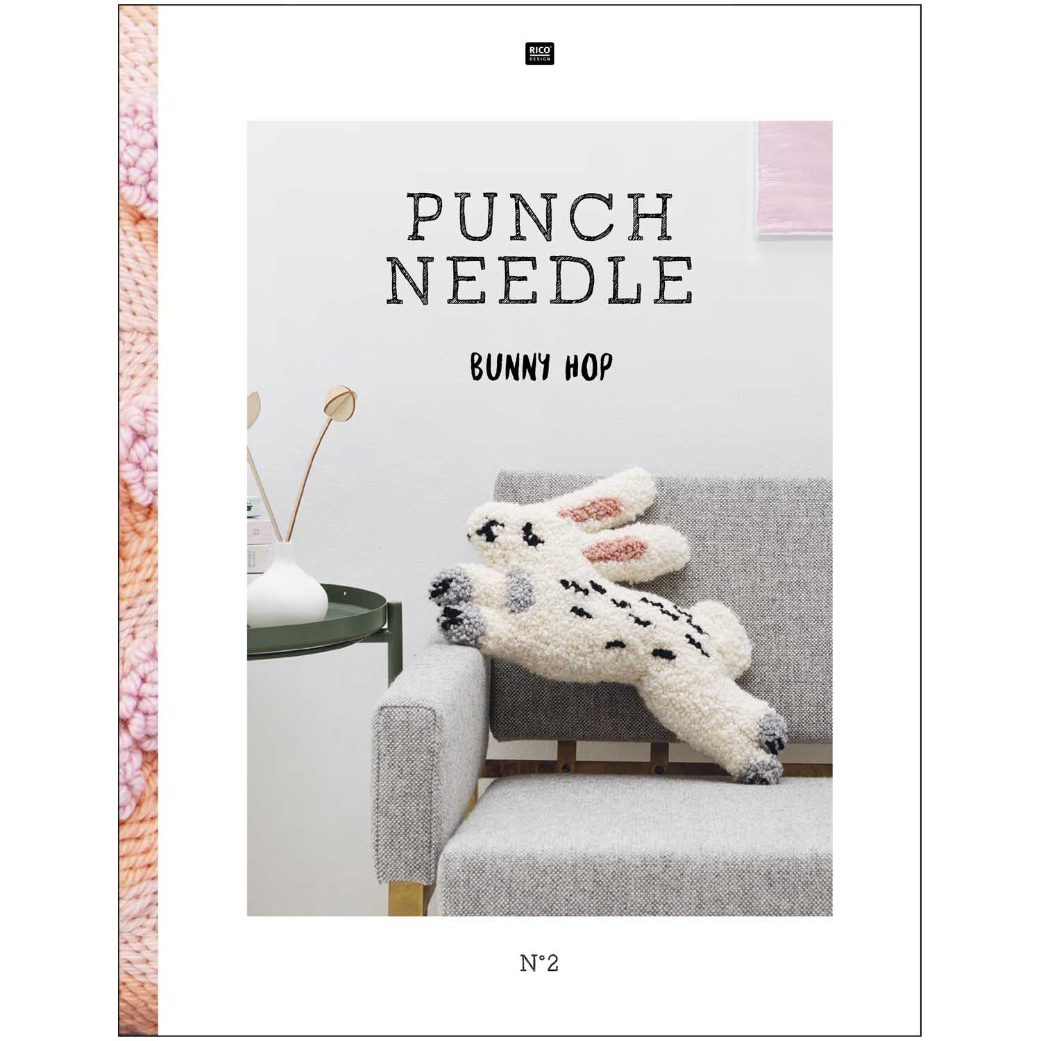 Embroidery book Punch Needle No.2 Bunny Hop