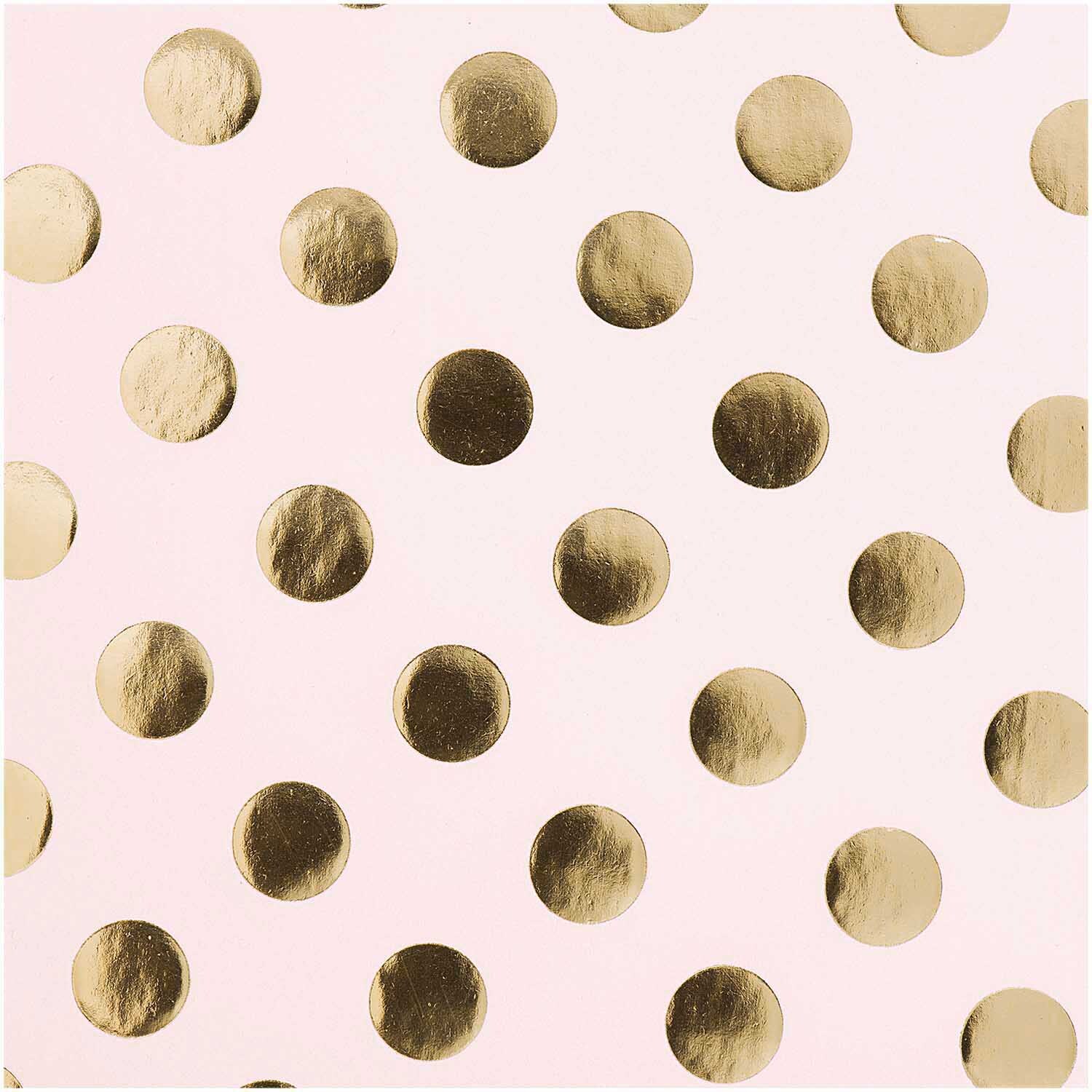 Paper Poetry Geschenkpapier Punkte rosa-gold 70cm 2m Hot Foil von Rico Design Paper Poetry Geschenkpapier mit goldenen Punkten auf rosa Hintergrund, ideal für stilvolle Geschenke.