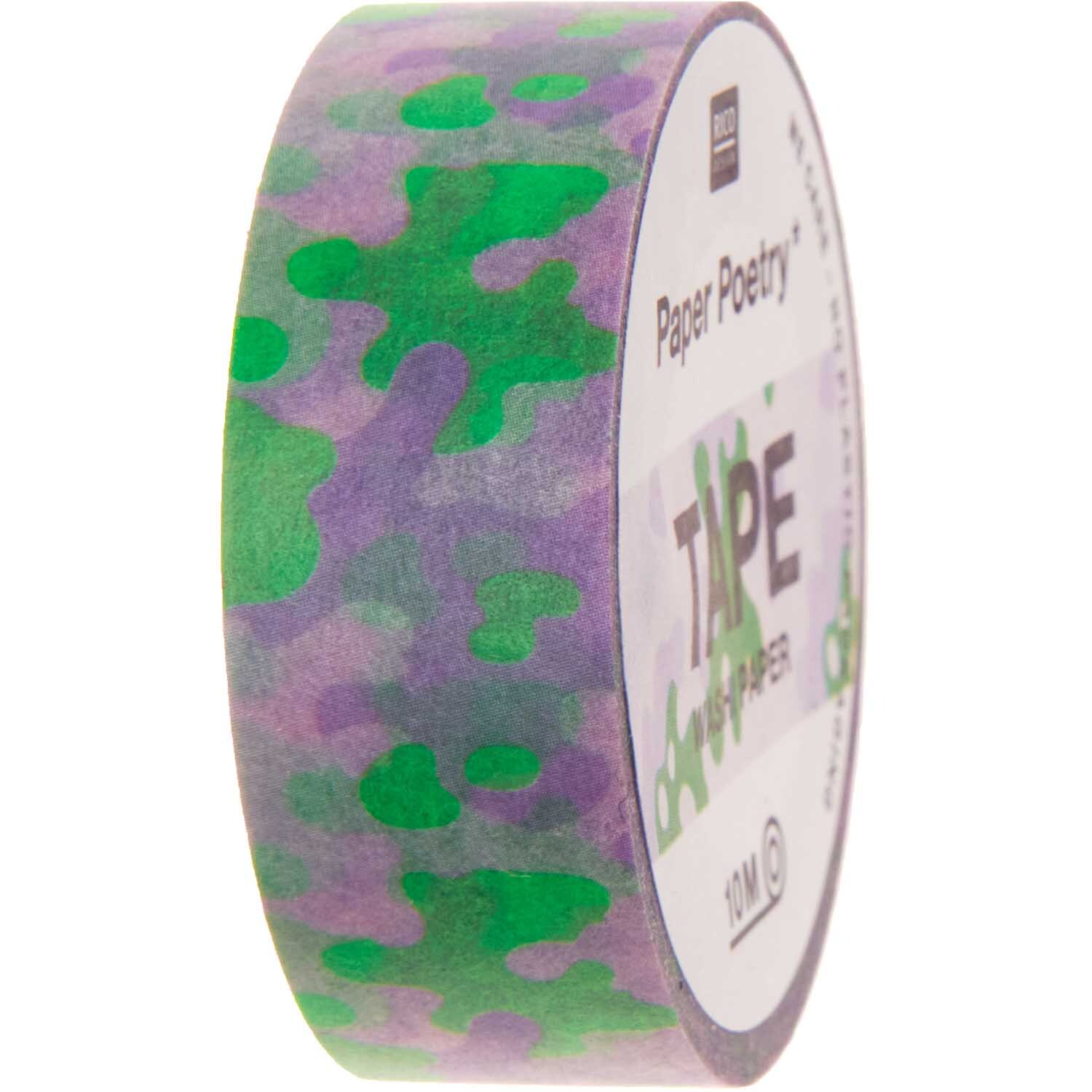 Paper Poetry Tape Camouflage 1,5cm 10m von Rico Design