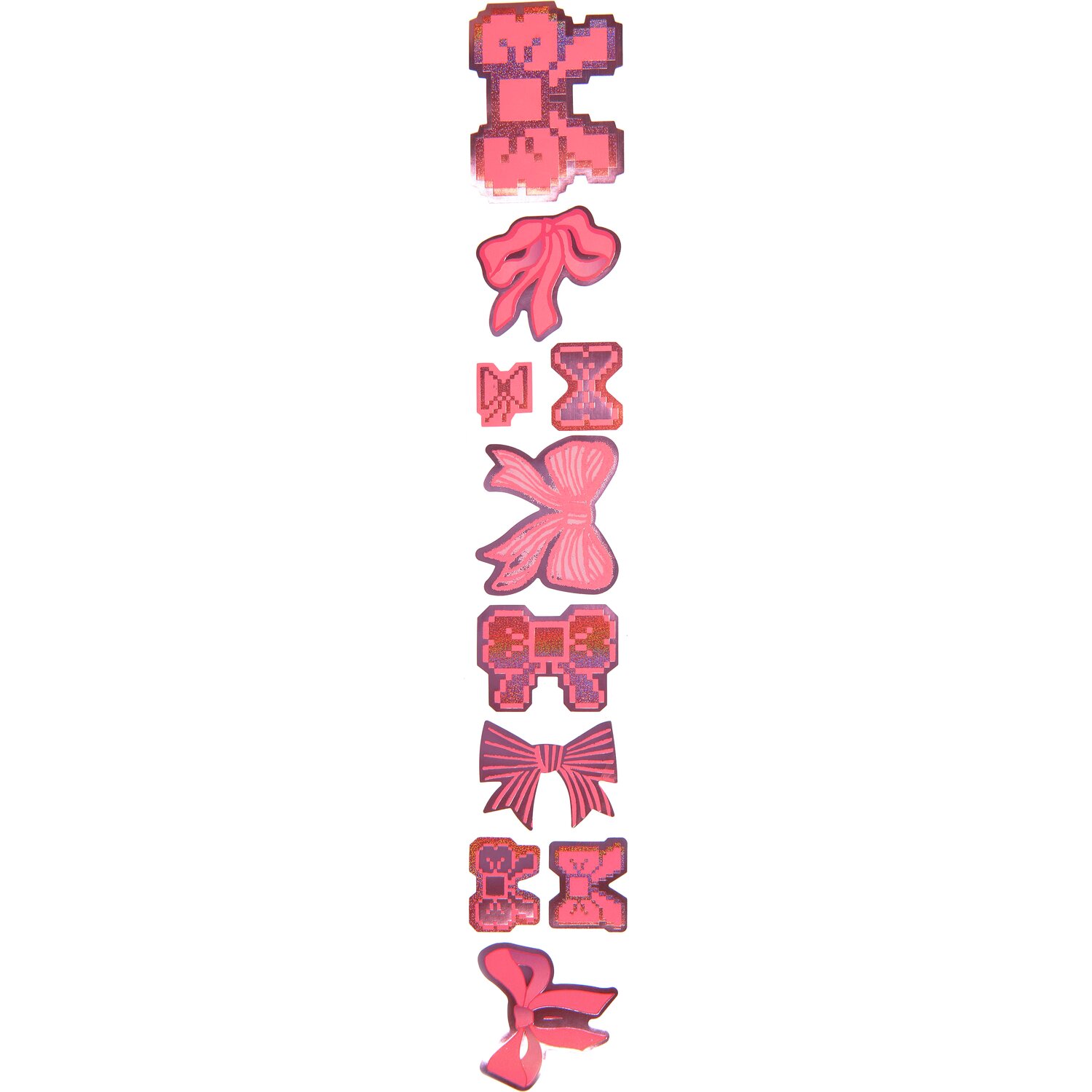 Paper Poetry Sticker Schleifen 100 Stück von Rico Design Paper Poetry Sticker Schleifen, 100 Stück, in verschiedenen Rosa- und Rottönen, ideal für kreative Bastelprojekte und Dekorationen.