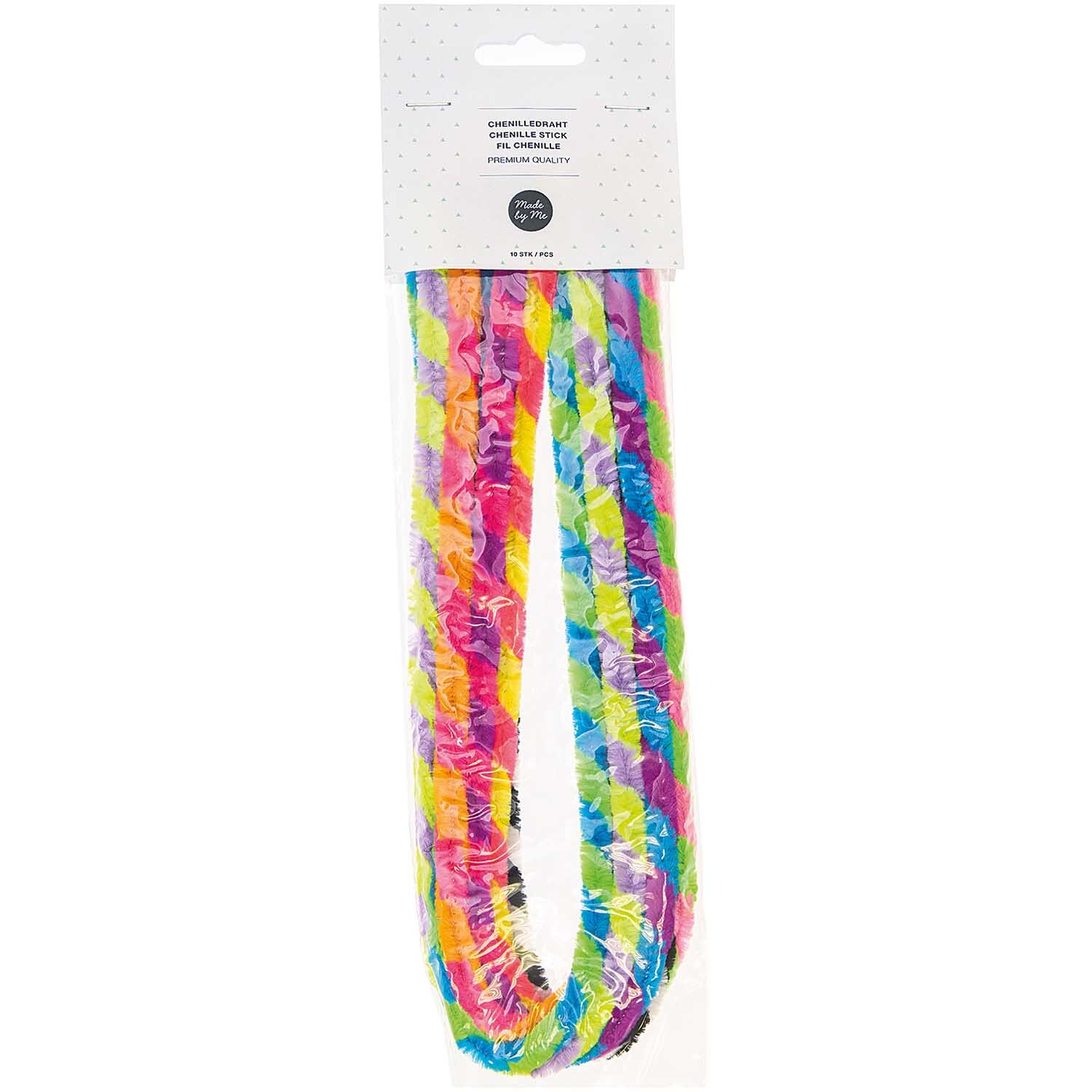 Chenilledraht-Mix 50cm 10 Stück Farbe Bunt Gestreift von Rico Design Chenilledraht-Mix 50cm 10 Stück von Rico Design in bunten Streifen, ideal für kreative Bastelprojekte.