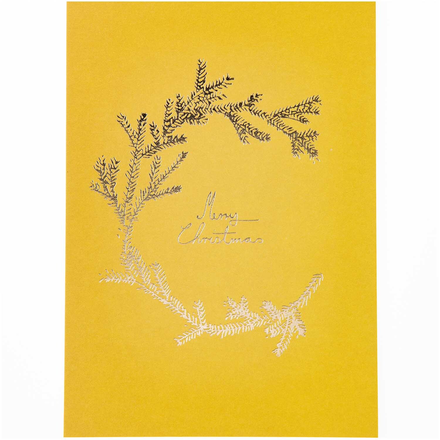 Paper Poetry postcard pad Nostalgic Christmas black-gold 12,5x17,6cm from Rico Design Paper Poetry Postkartenblock Nostalgic Christmas zeigt ein elegantes, gold-schwarzes Design mit weihnachtlichem Kranzmotiv und festlichem Schriftzug.