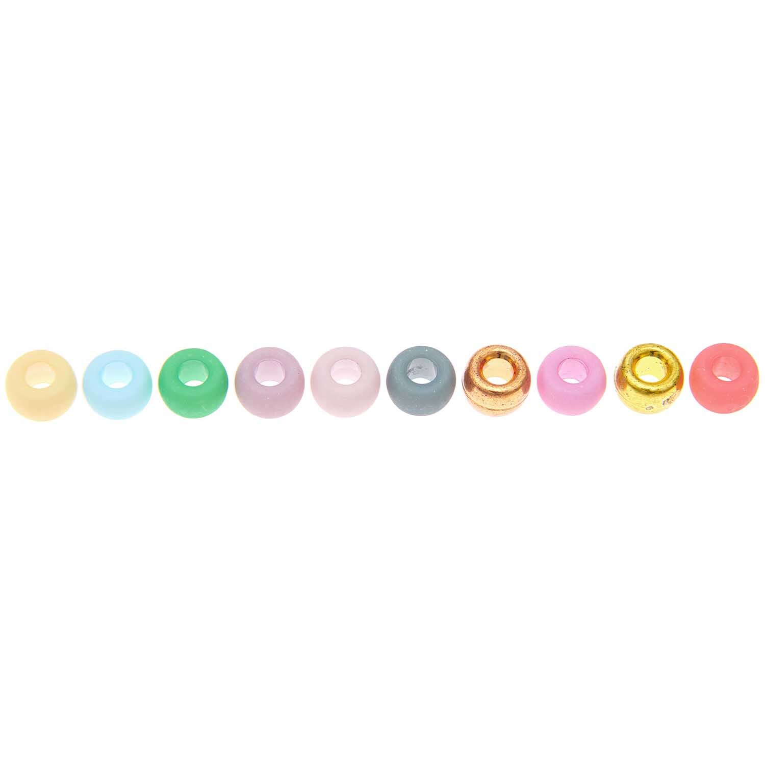 Itoshii - Ponii Beads matt Fashion 9x6mm, 400 Stück, in verschiedenen Farben von Rico Design. Ideal für kreative Schmuckprojekte.
