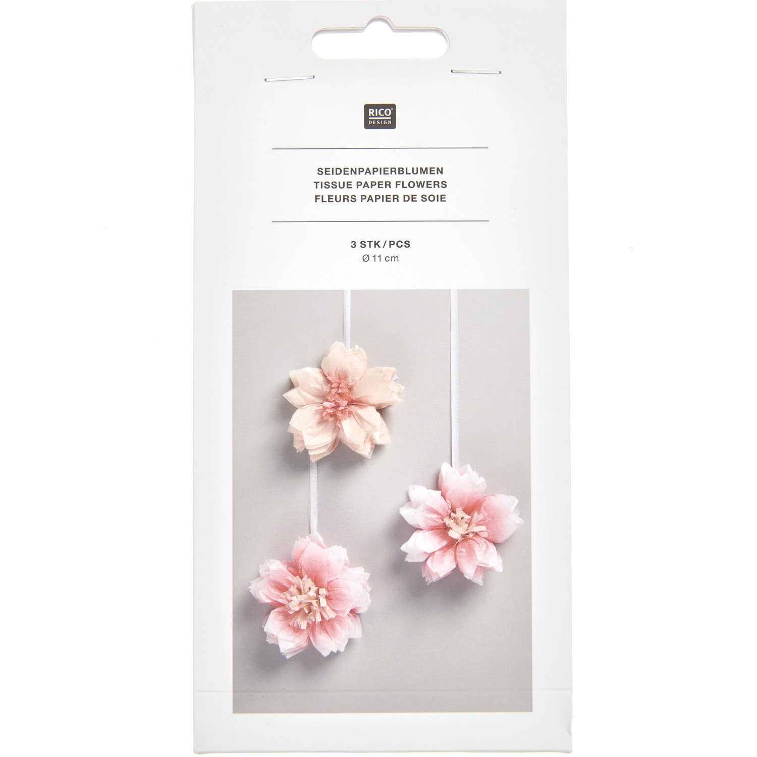 Seidenpapierblumen Kirschblüten 11cm 3 Stück von Rico Design