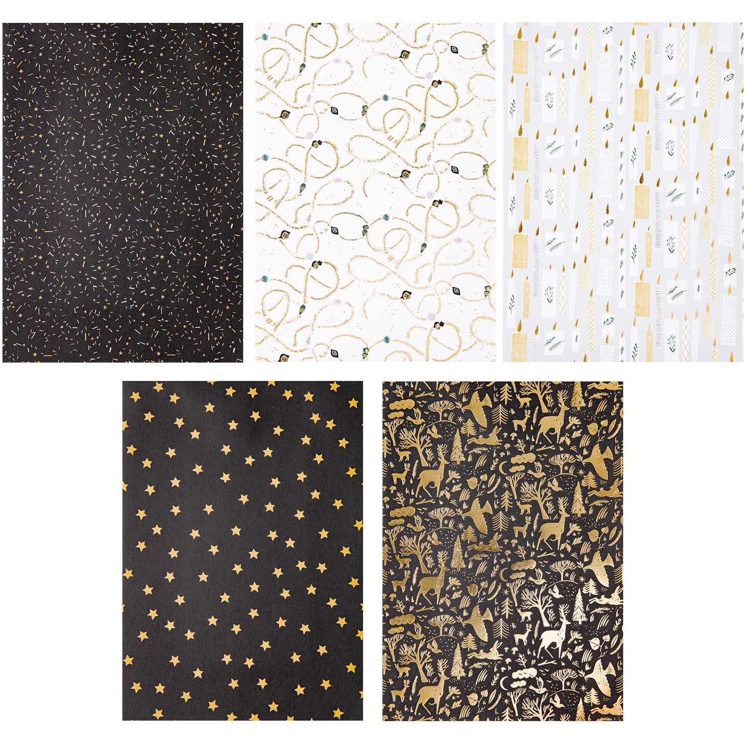 Paper Poetry Motivpapier Nostalgic Christmas schwarz-gold 30 Blatt von Rico Design Paper Poetry Motivpapier Nostalgic Christmas zeigt festliche Designs in Schwarz und Gold. Ideal für kreative Weihnachtsprojekte.