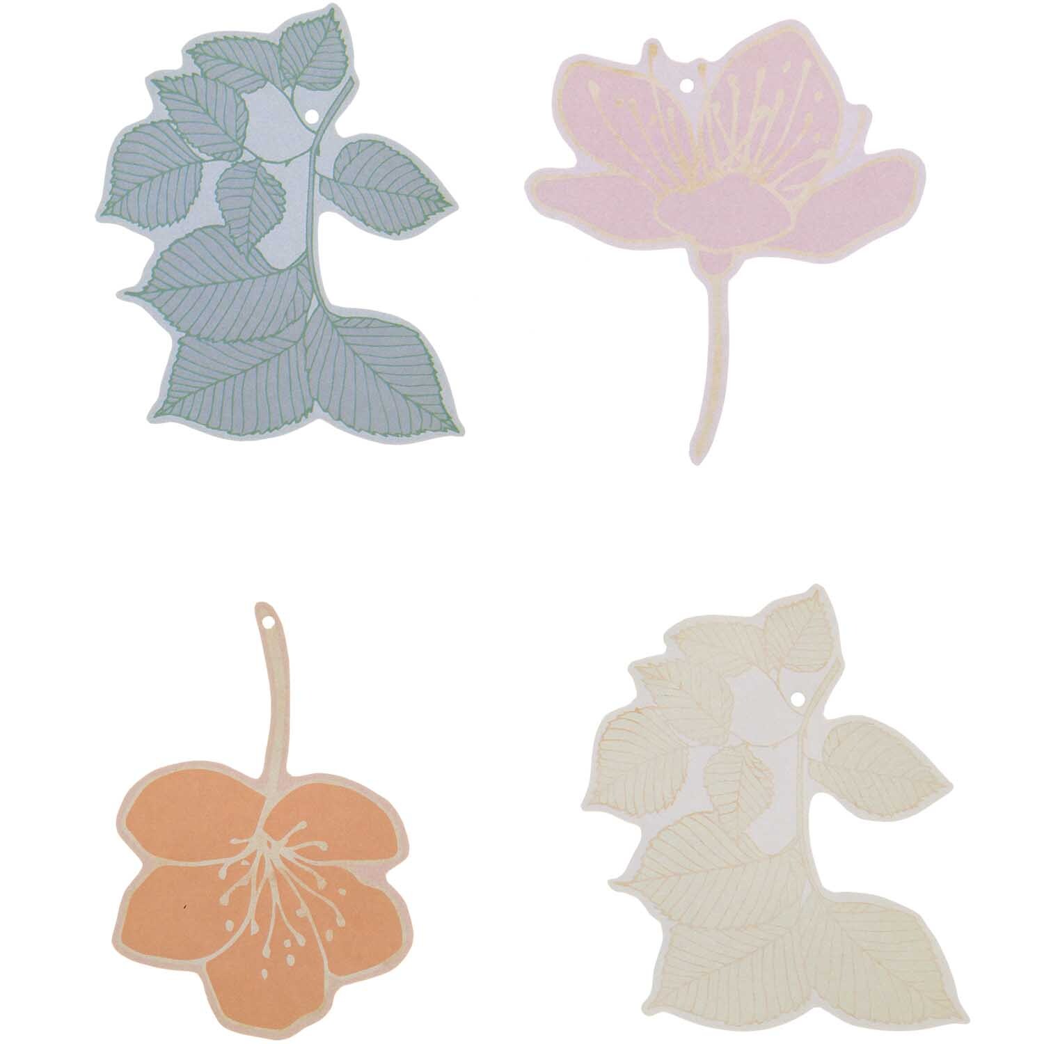 Paper Poetry Papieranhänger Blüten 8 Stück, mehrfarbige florale Designs, ideal für kreative Dekorationen und Geschenke.