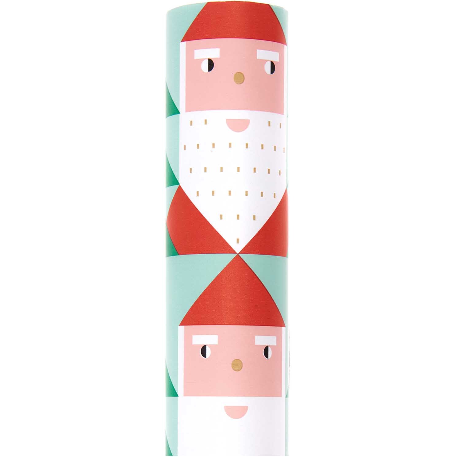 Paper Poetry Geschenkpapier mit Weihnachtsmann-Motiv, 70 cm breit, 2 m lang, von Rico Design.