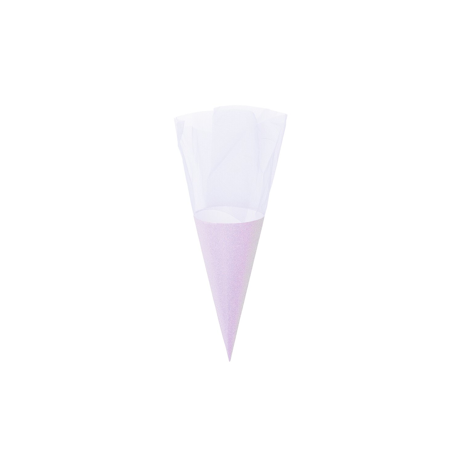 Schultüte Rohling mit Tüllverschluss und Glitter 20cm Farbe Violett von Rico Design Schultüte Rohling mit Tüllverschluss und Glitter, violett, 20cm, ideal für Einschulung.