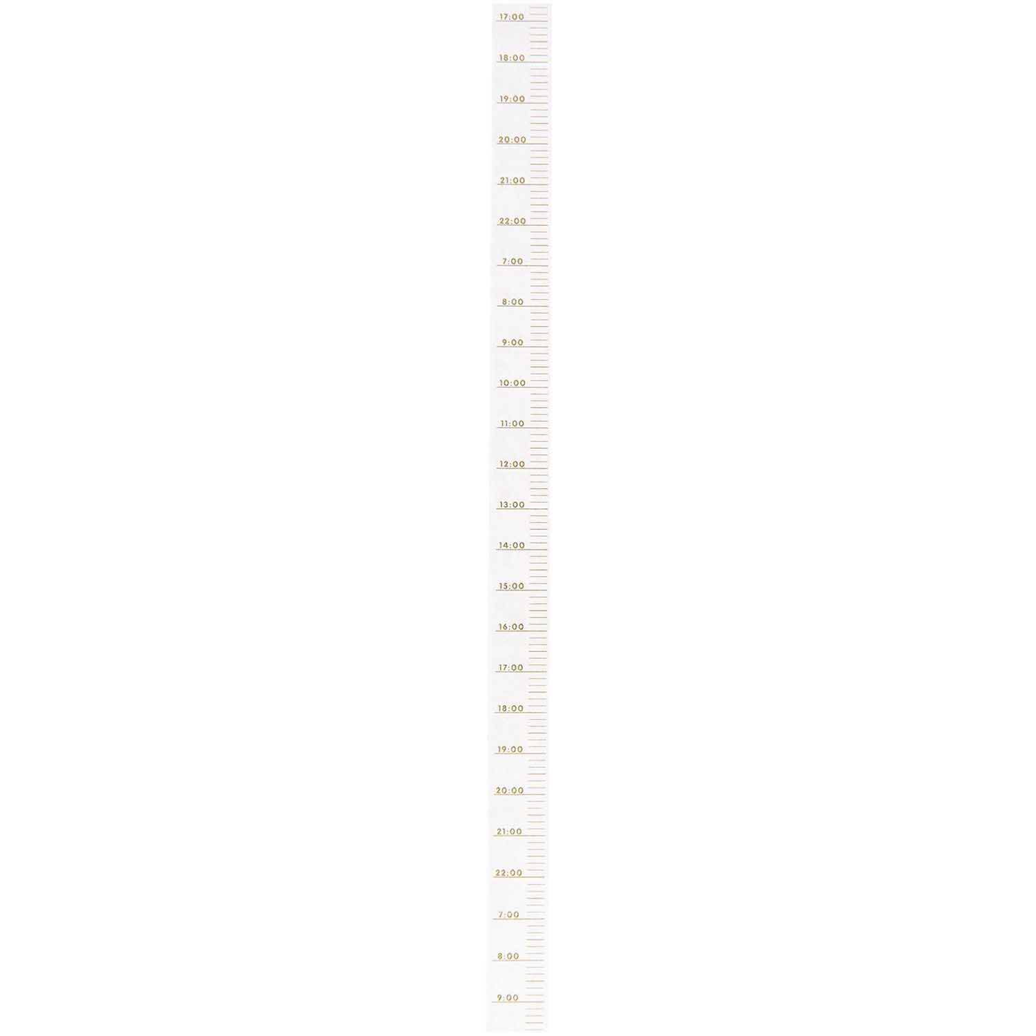 Paper Poetry Tape Uhrzeit weiß-gold 1,5cm 10m von Rico Design
