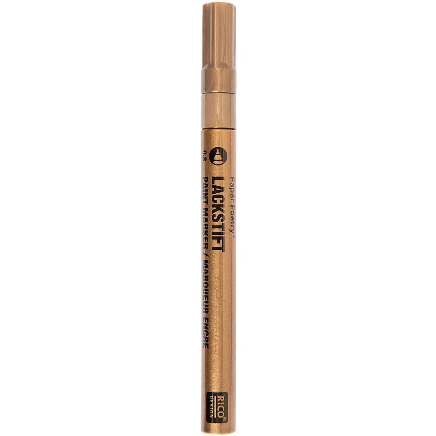 Lackmarker 0,8mm Farbe Bronze von Rico Design Lackmarker 0,8mm von Rico Design in Bronze, ideal für präzises Zeichnen und Schreiben.