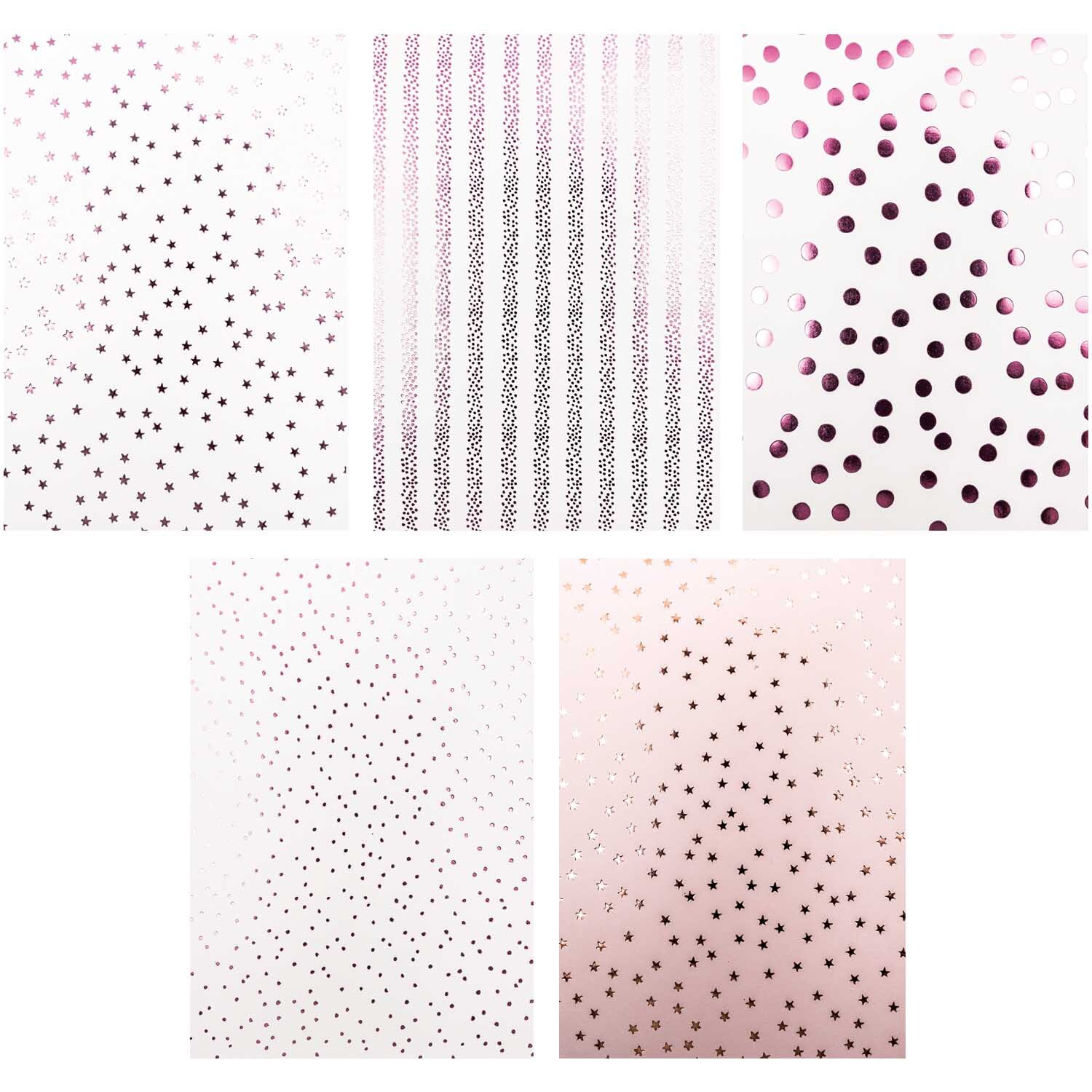 Paper Poetry Motivpapier Block beere 270g/m² 20 Blatt Hot Foil von Rico Design