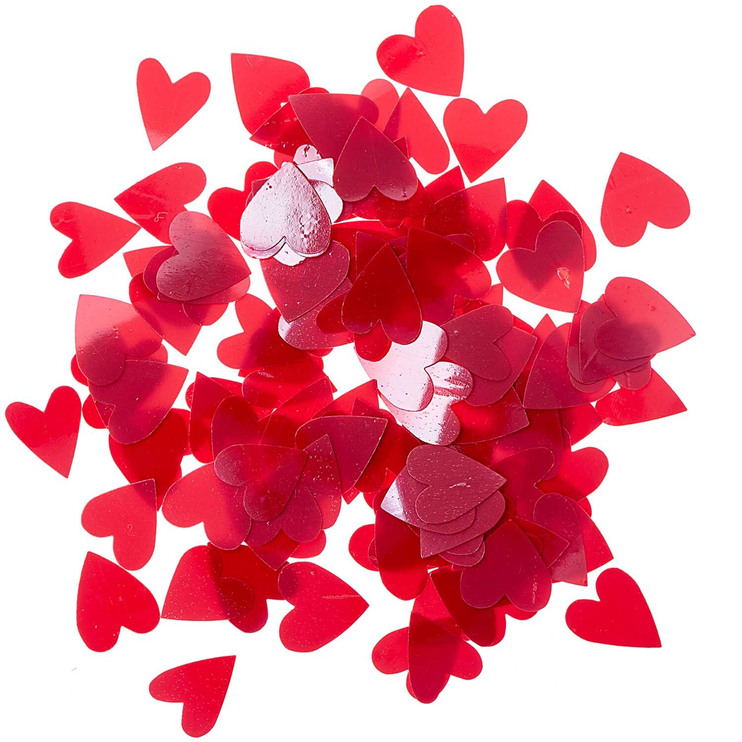 Flitter Herz 100 Stück Farbe Rot von Rico Design Flitter Herz 100 Stück: Rote Herzkonfetti von Rico Design, ideal für Dekorationen und Bastelprojekte.