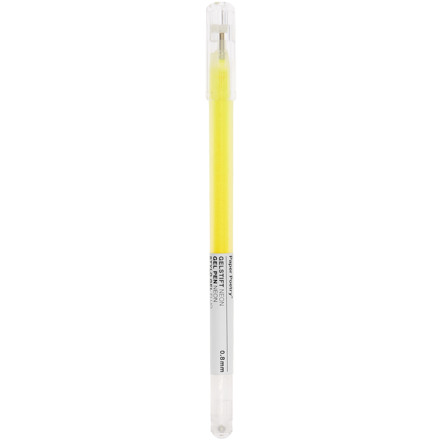 Gelstift Neon 0,8mm von Rico Design in leuchtendem Gelb, ideal für kreative Projekte.