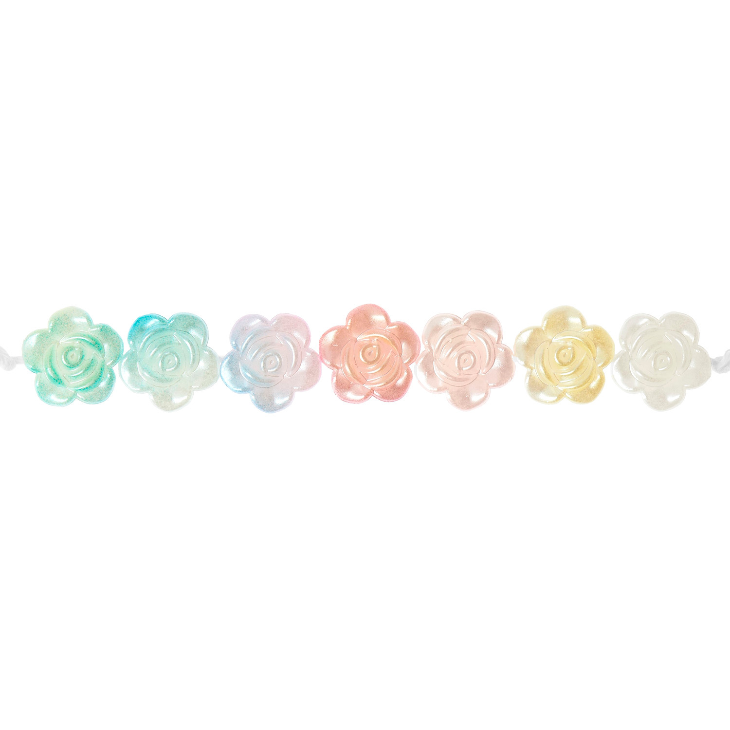 itoshii Rosen Perlen rund Rainbow Pearl, 30 Stück, in zarten Pastellfarben, von Rico Design.