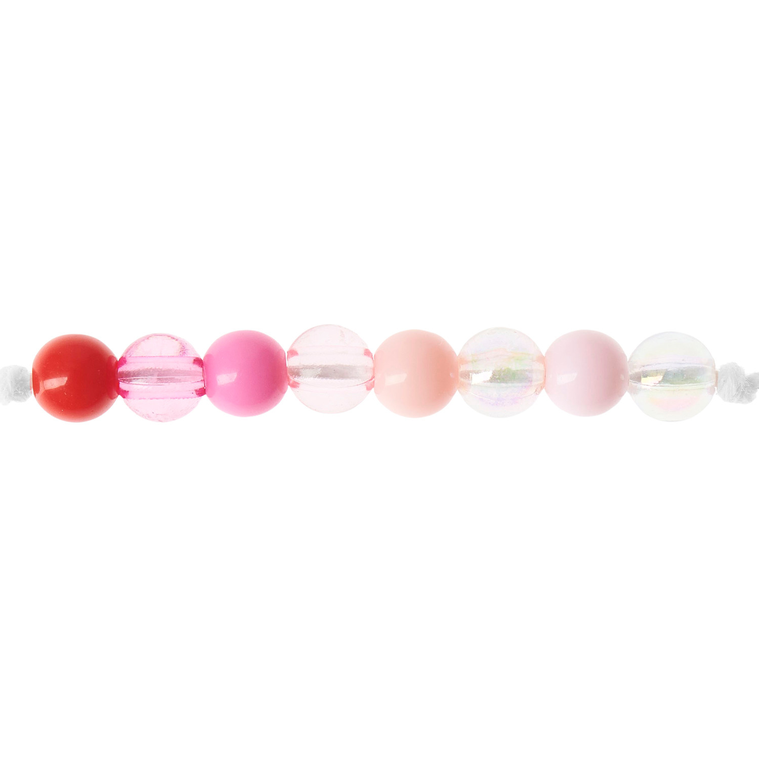 Itoshii Kunststoffperlen Rosa/Irisierend Mix, Ø6mm, 80 Stück. Verschiedene Rosatöne, ideal für Schmuckdesign.