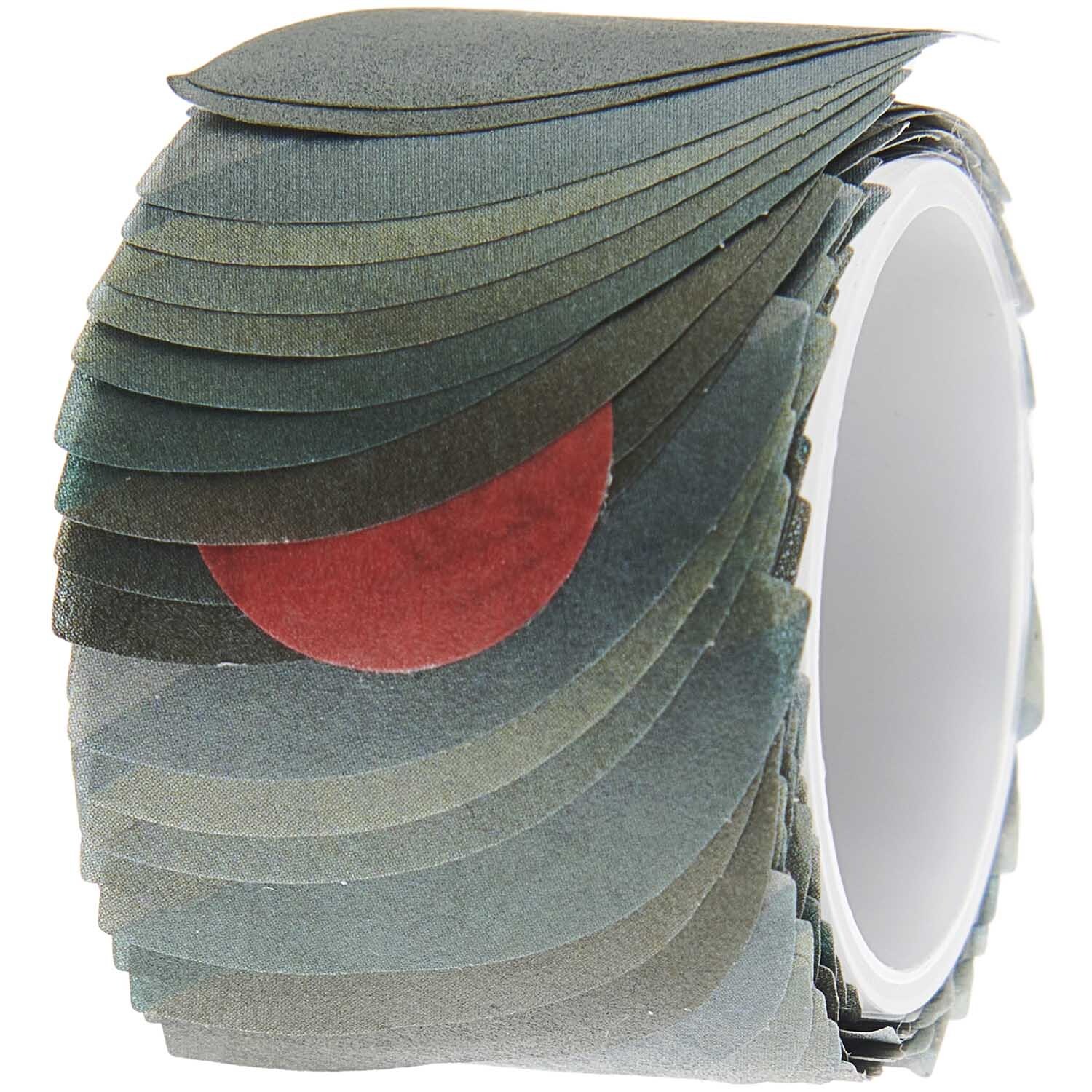 Paper Poetry Washi Sticker Blätter 200 Stück von Rico Design, grüne Blättersticker mit rotem Akzent, aufgerollt auf einer Rolle.