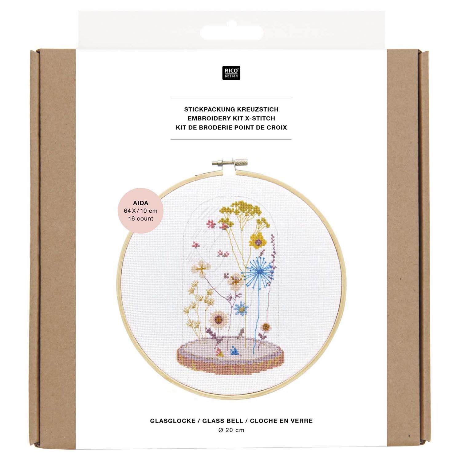 Paquet à broder Cloche en verre Ø 20cm  from Rico Design