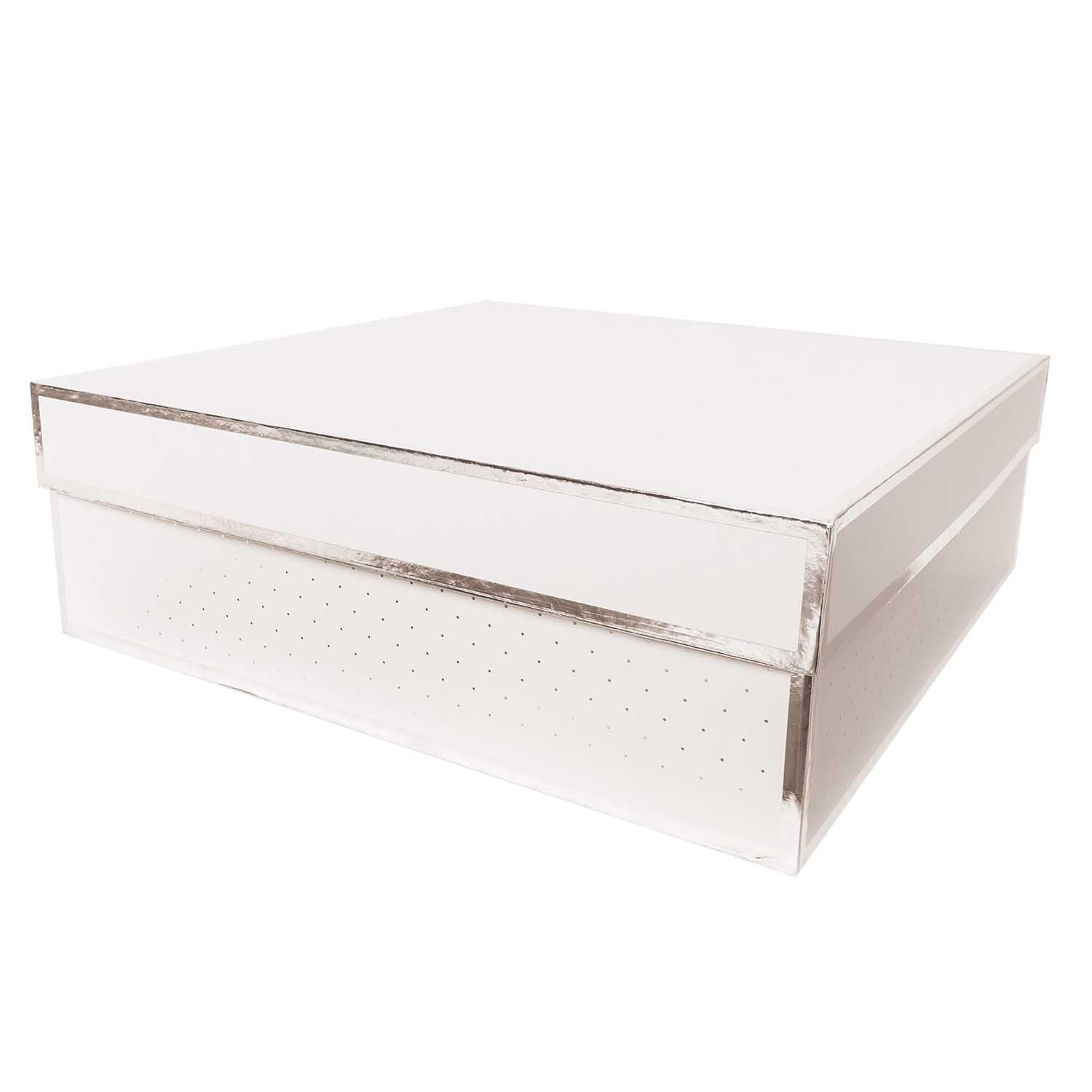 Paper Poetry Geschenkschachtel eckig weiß Größe 30x30x10 cm von Rico Design Paper Poetry Geschenkschachtel eckig von Rico Design. Weiße Schachtel mit elegantem Design, ideal für Geschenke.