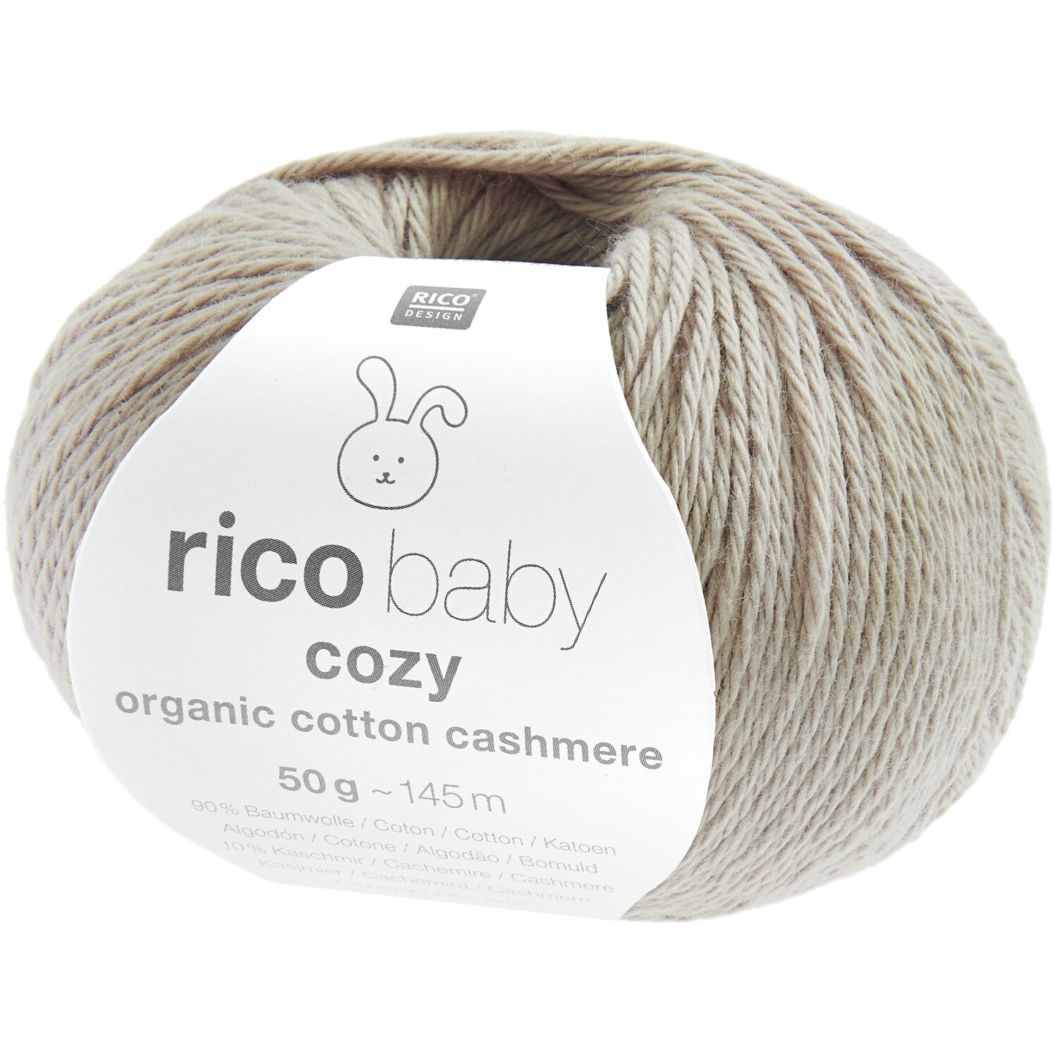 Baby Cozy Cotton Cachemire 50g 145m Couleur Greige from Rico Design Baby Cozy Organic Cotton Cashmere: Weiches, beiges Garn von Rico Design, 50g, 145m, ideal für Babykleidung.